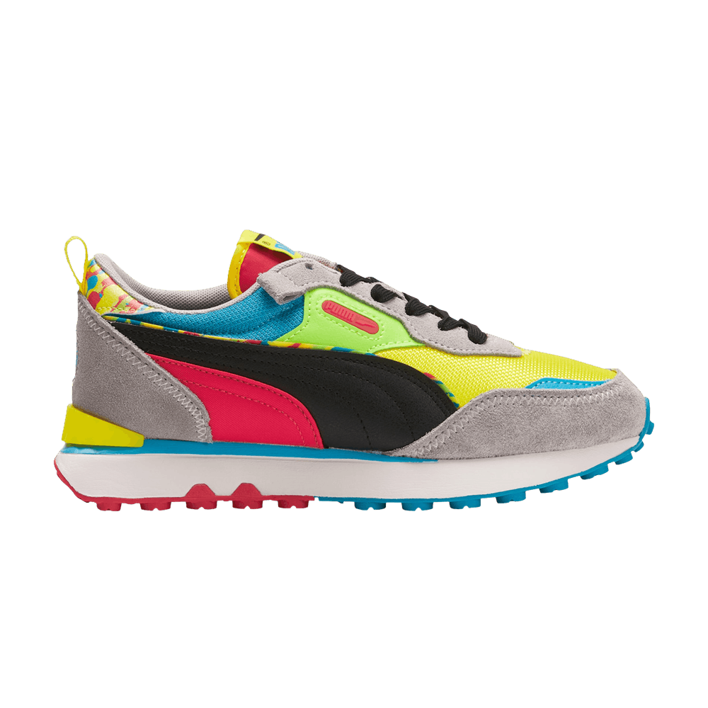 Pre-owned Puma Rider Fv Big Kid 'charcoal & Paint' In Yellow