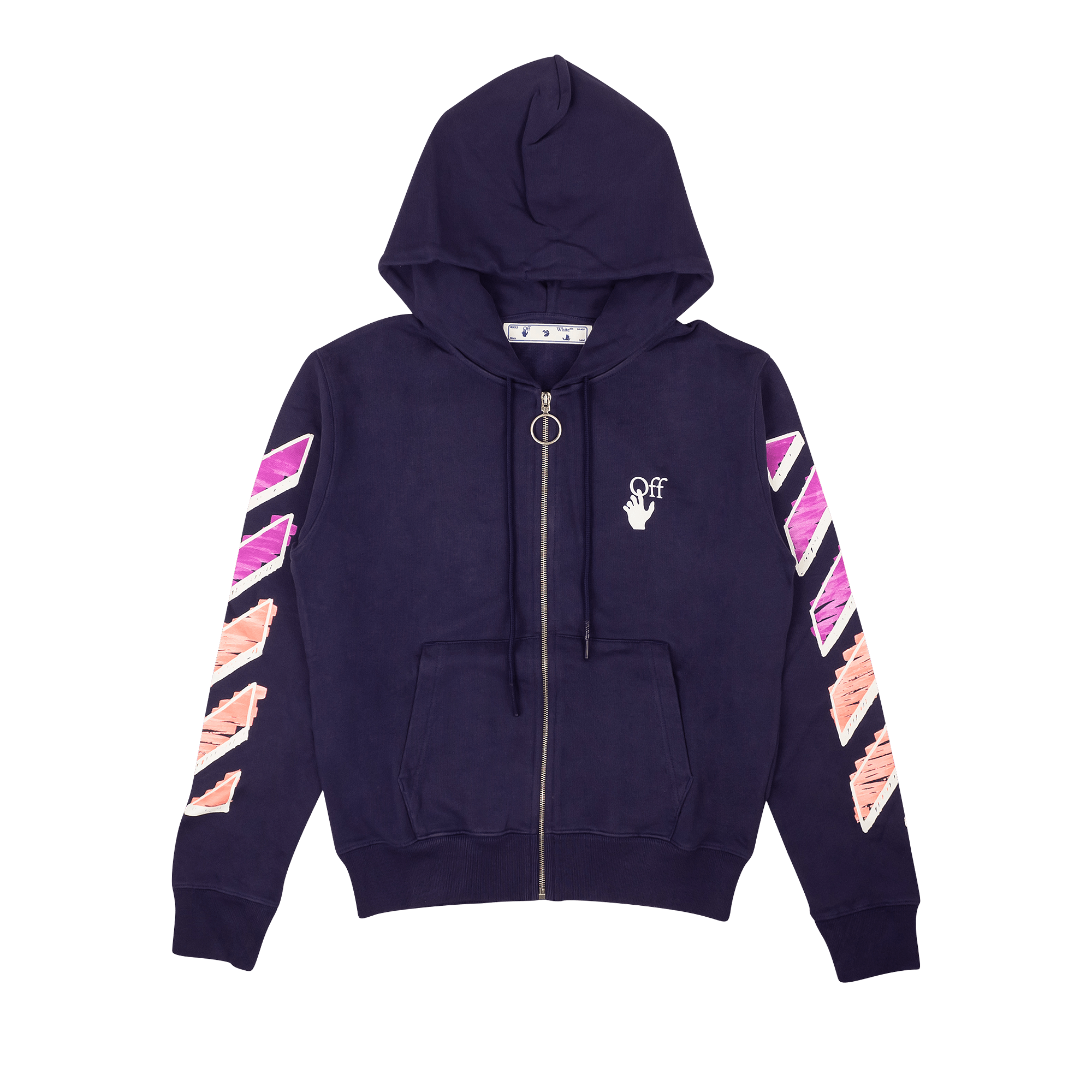 Off-White Marker Slim Zip Hoodie 'Purple'