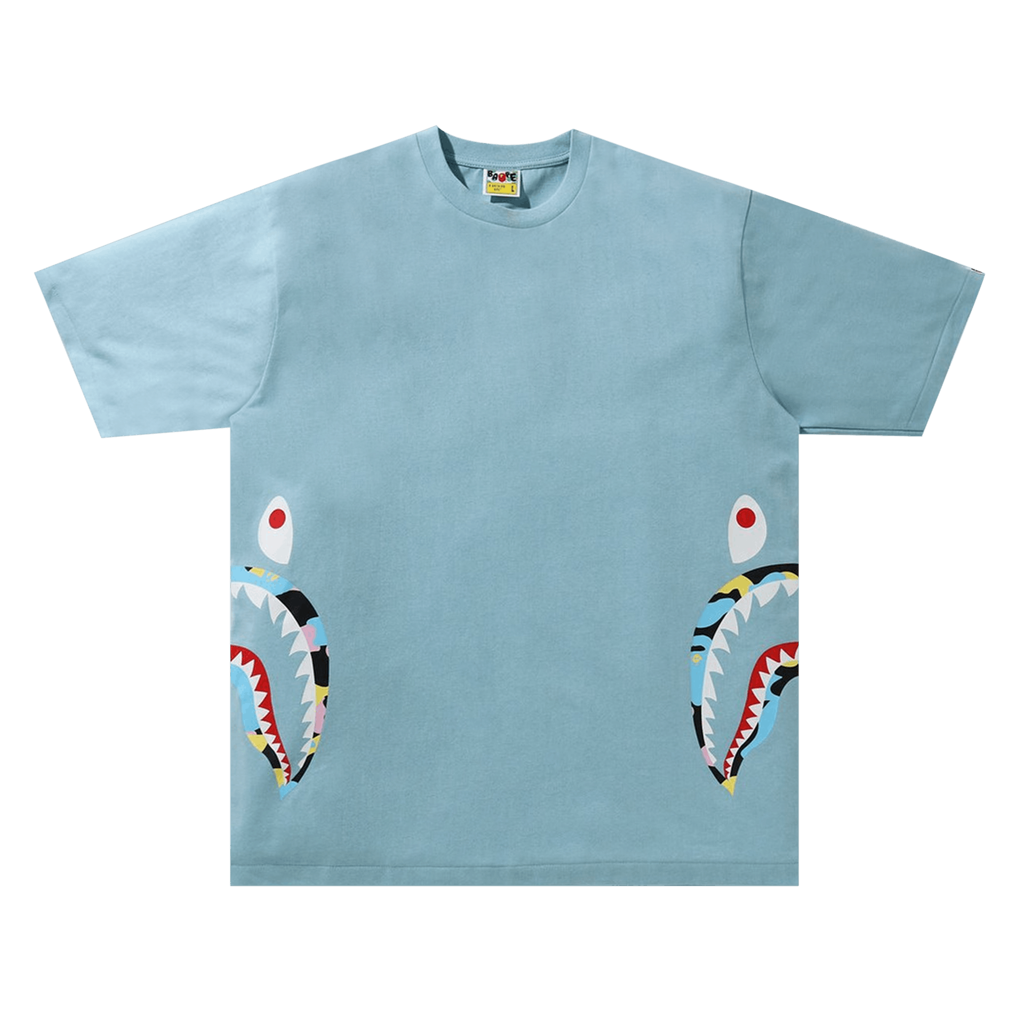 BAPE Multi Camo Side Shark Relaxed Tee 'Blue'
