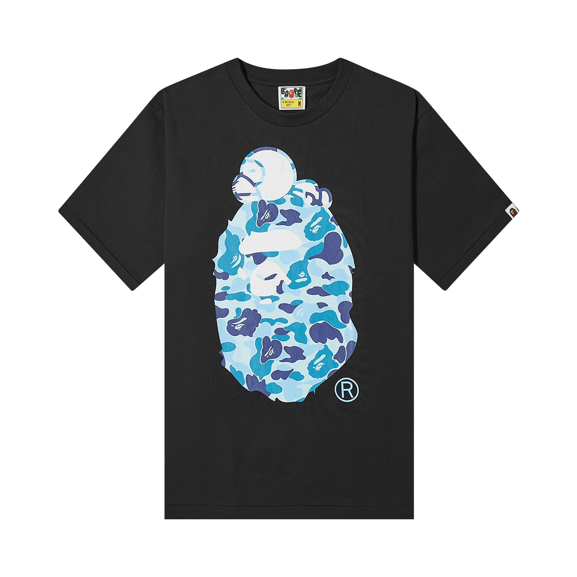 BAPE ABC Camo Milo On Big Ape Tee 'Black/Blue'