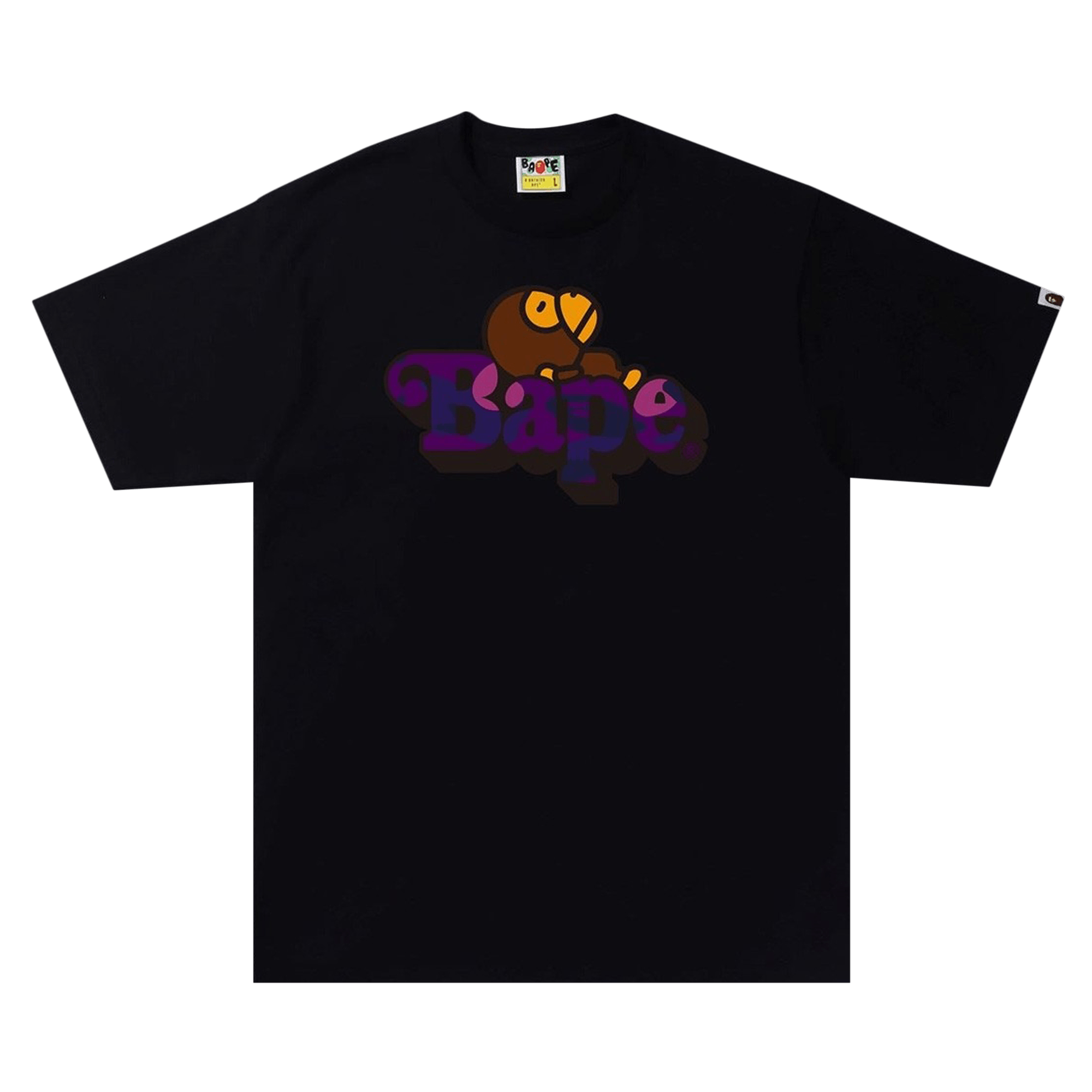 BAPE Color Camo Milo On Bape Tee 'Black/Purple'