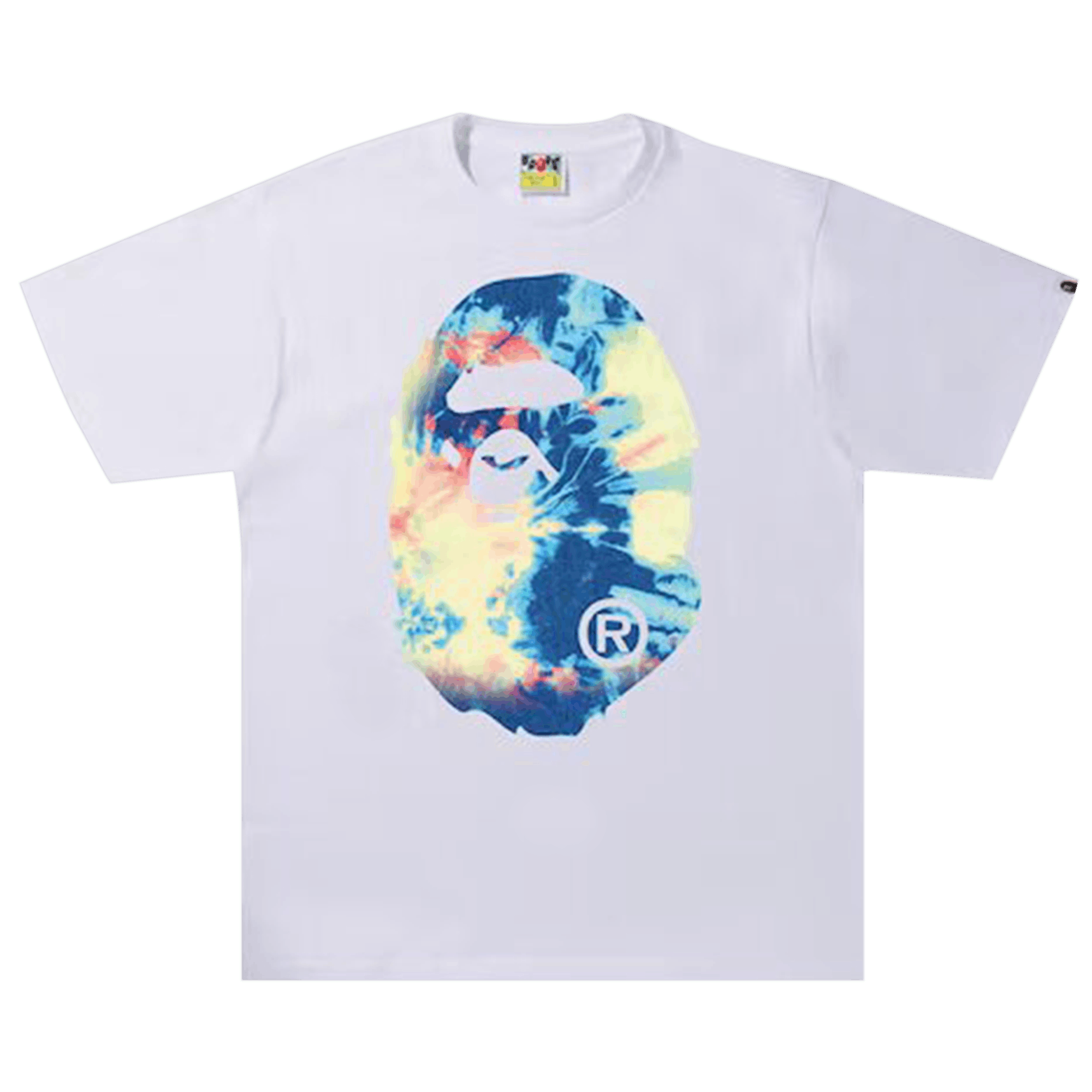 BAPE Tie Dye Big Ape Head Tee 'White/Multicolor'