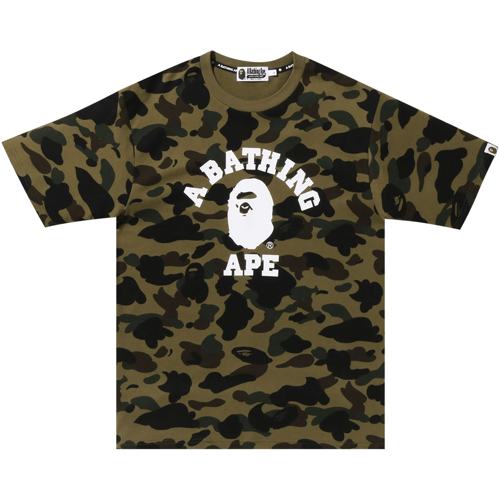 BAPE 1st Camo College Tee 'Green'