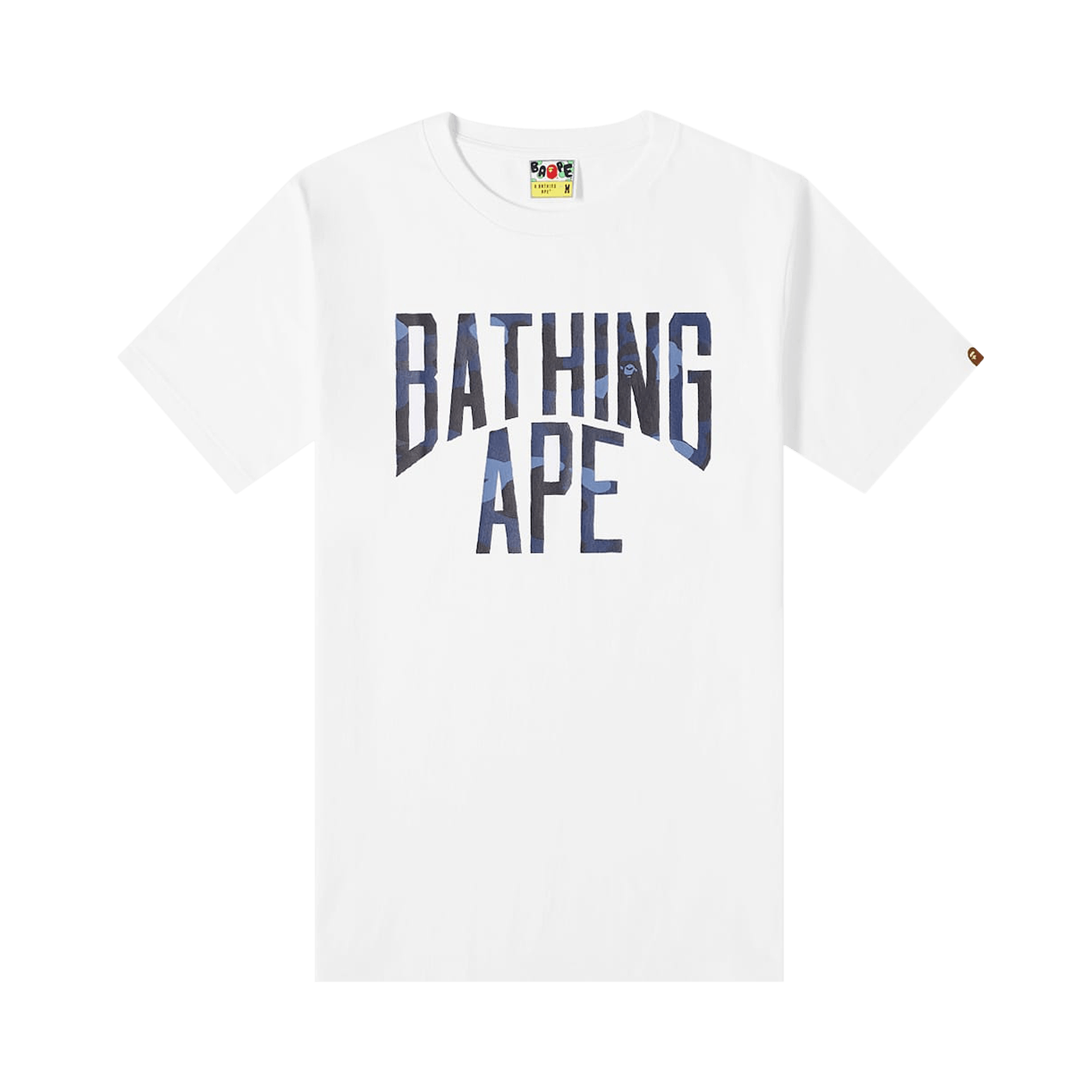 BAPE Color Camo A NYC Logo Tee 'White/Navy'