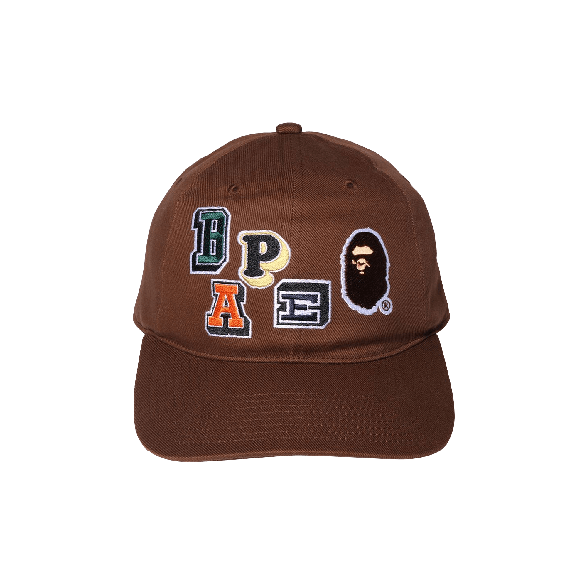 BAPE Multi Fonts Patch Panel Cap 'Brown'