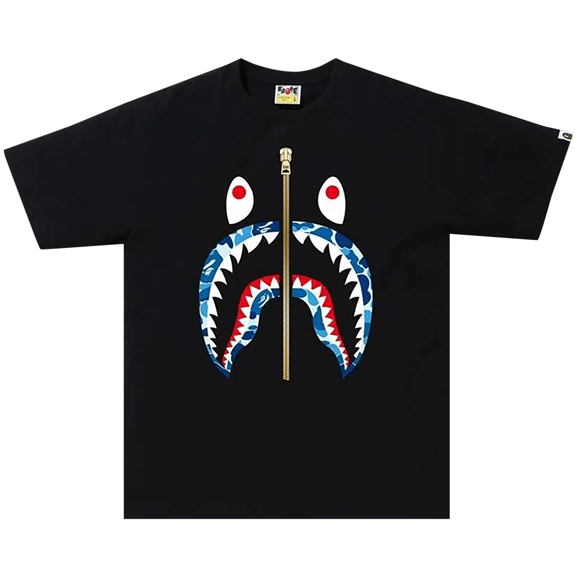 BAPE ABC Camo Shark Tee 'Black/Blue'