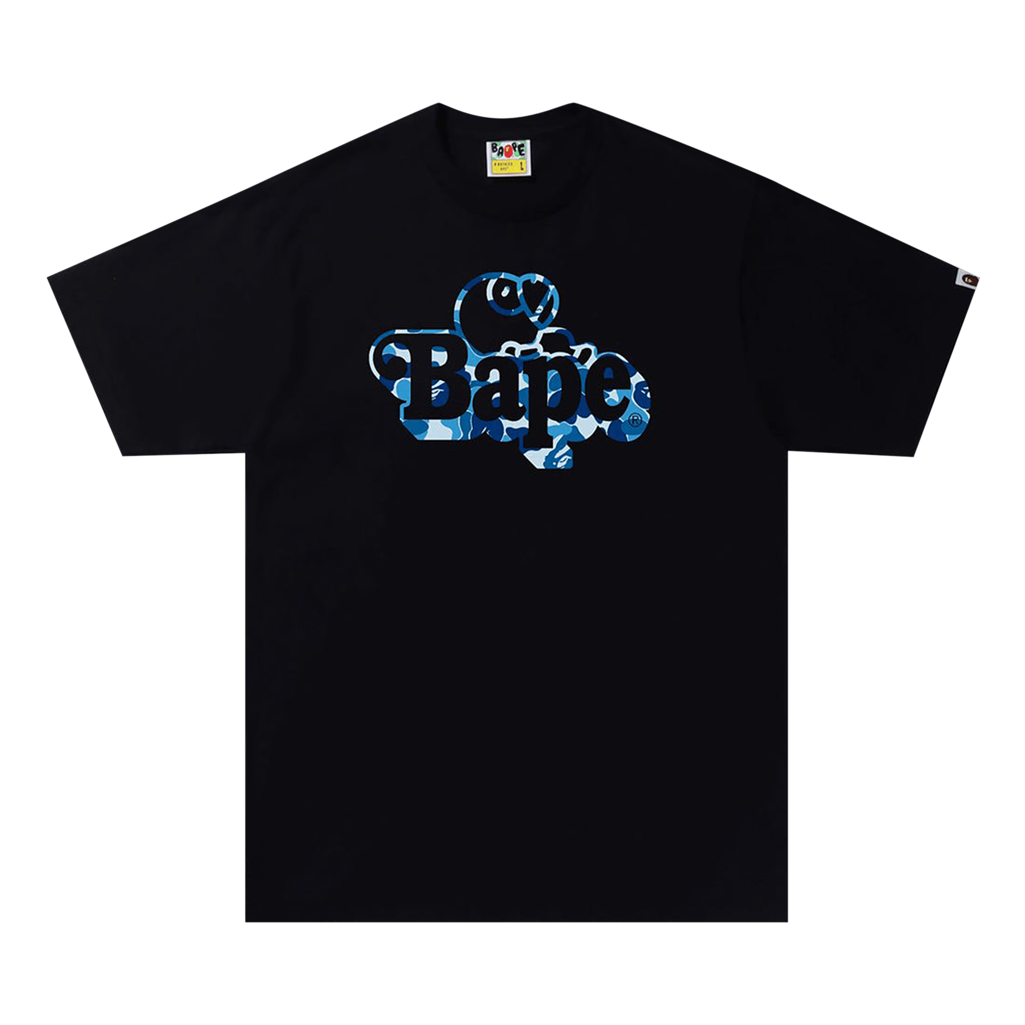 BAPE ABC Camo Milo On Tee 'Black/Blue'