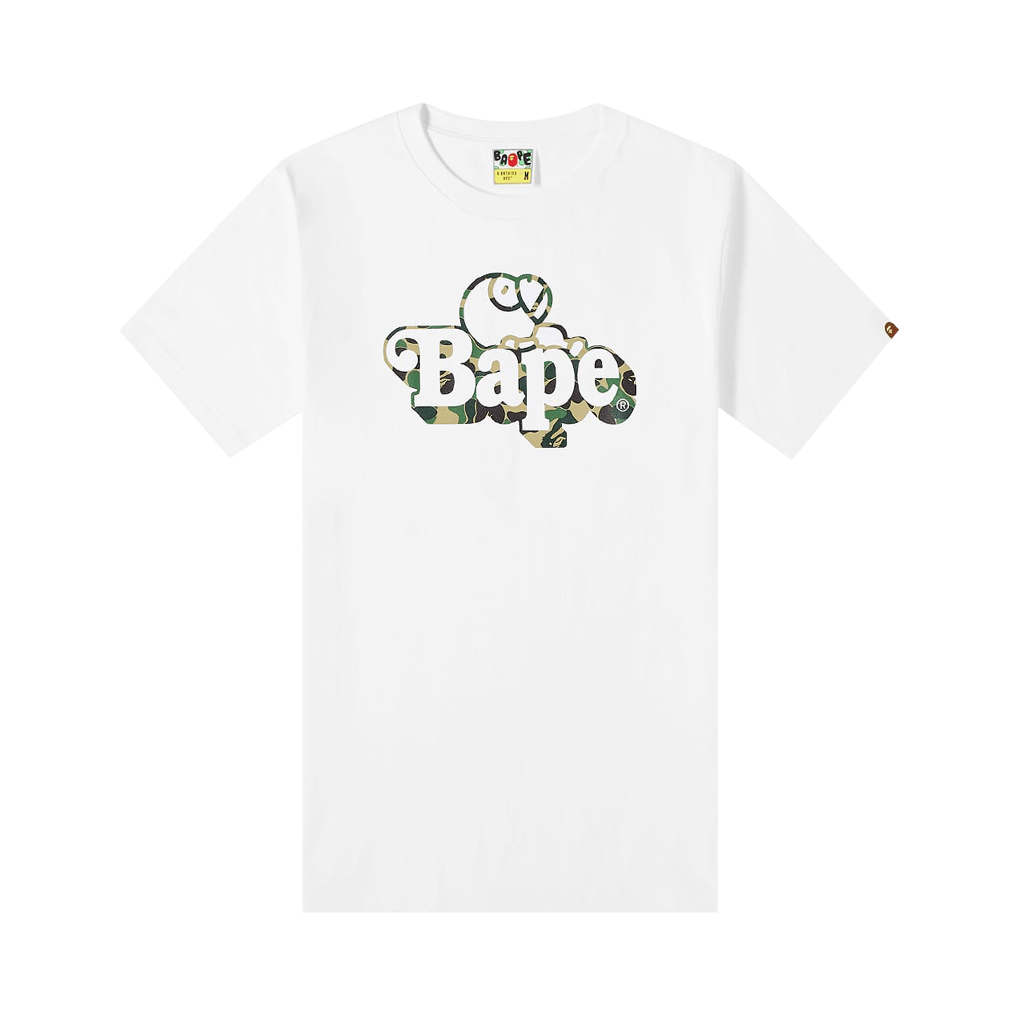 BAPE ABC Camo Milo On Tee 'White/Green'