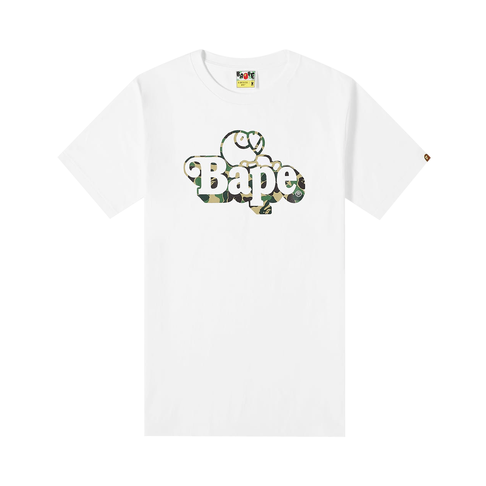 BAPE ABC Camo Milo On Tee 'White/Green'