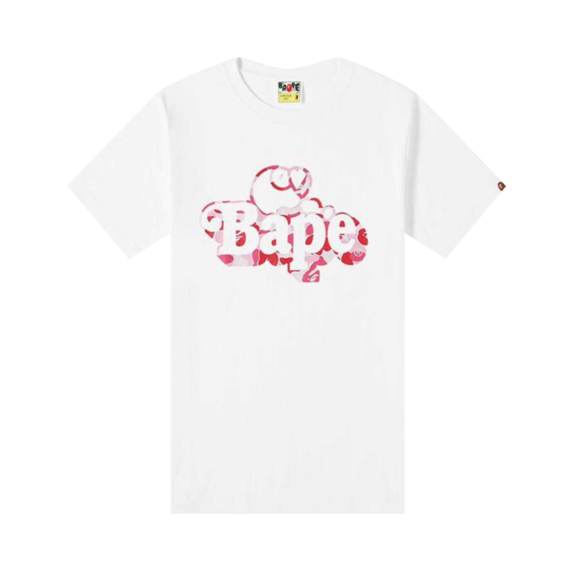 BAPE ABC Camo Milo On Tee 'White/Pink'