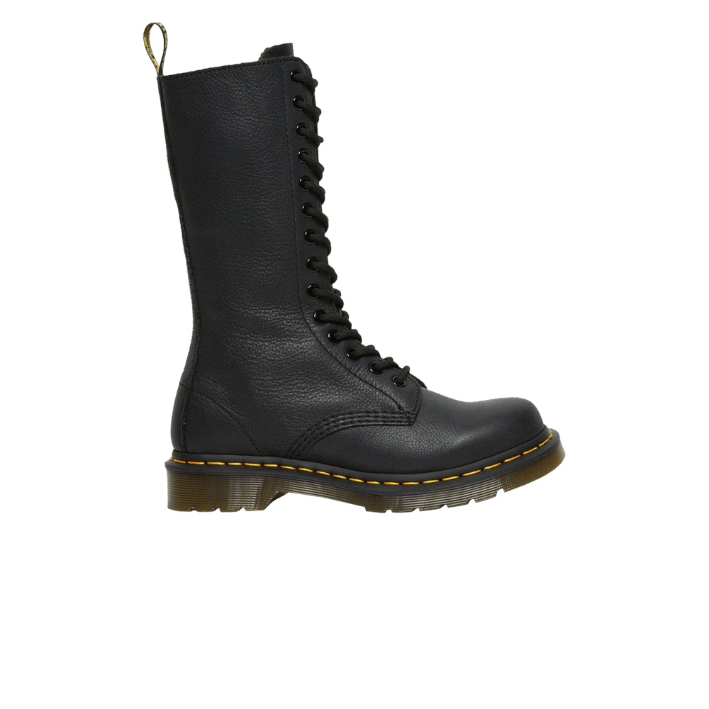 Pre-owned Dr. Martens' Wmns 1b99 Leather Mid Calf Boot 'black Virginia'