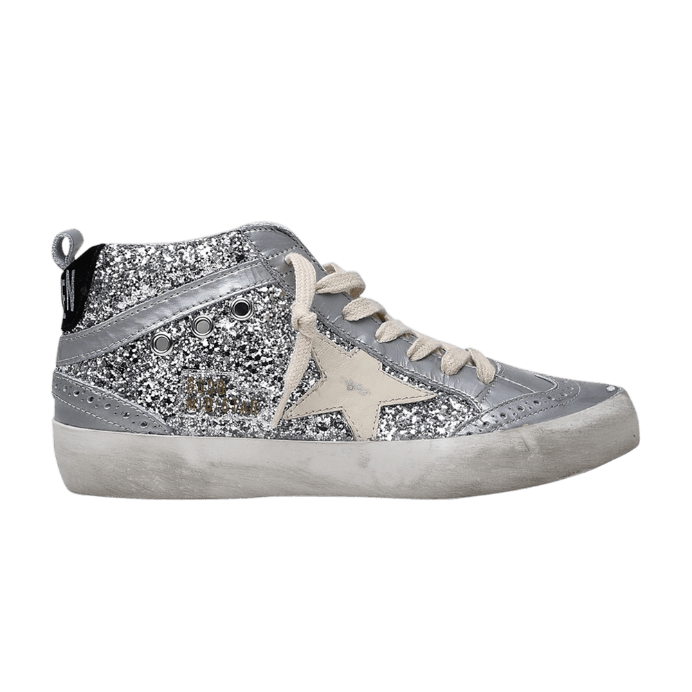 Golden Goose Wmns Mid Star 'Silver Glitter'
