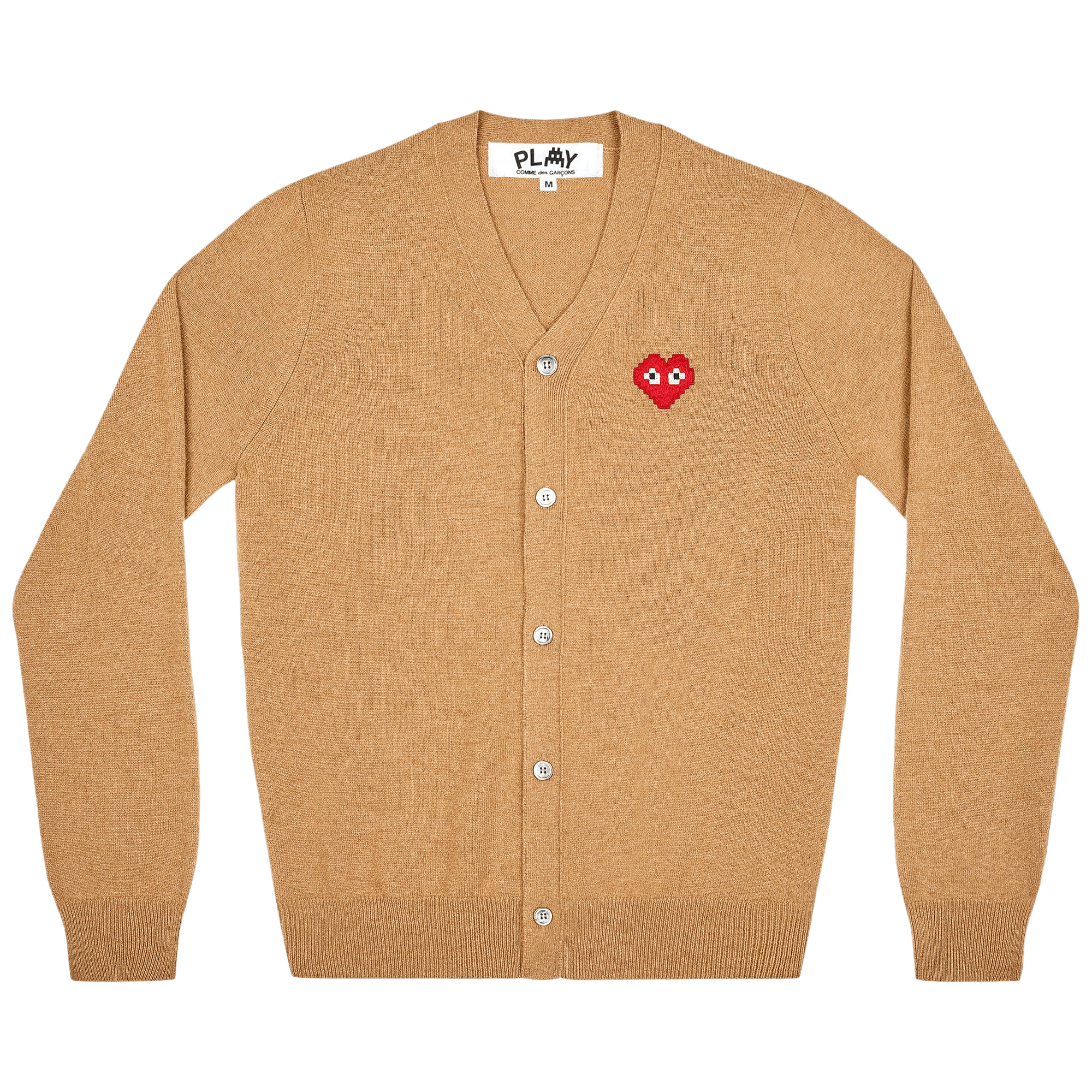 Comme des Garçons PLAY Heart Cardigan 'Camel'