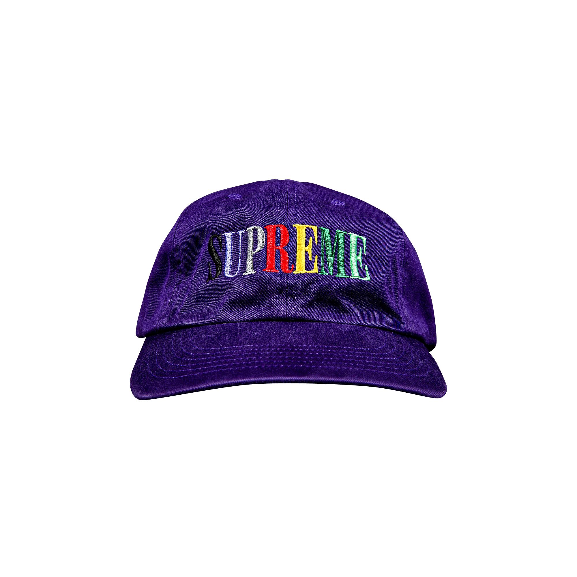 Supreme Multi Color Logo 6-Panel 'Purple'