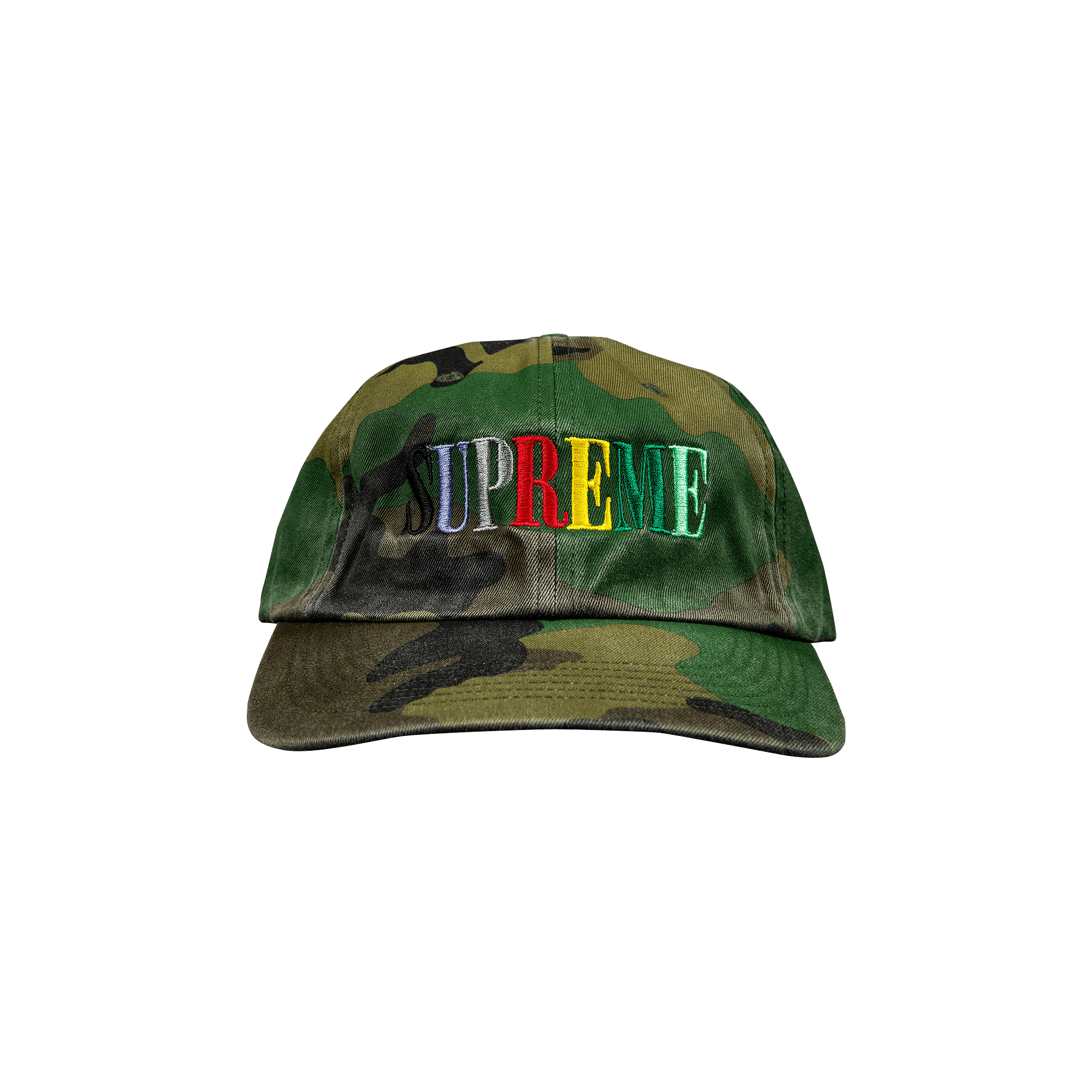 Supreme Multi Color Logo 6-Panel 'Woodland Camo'