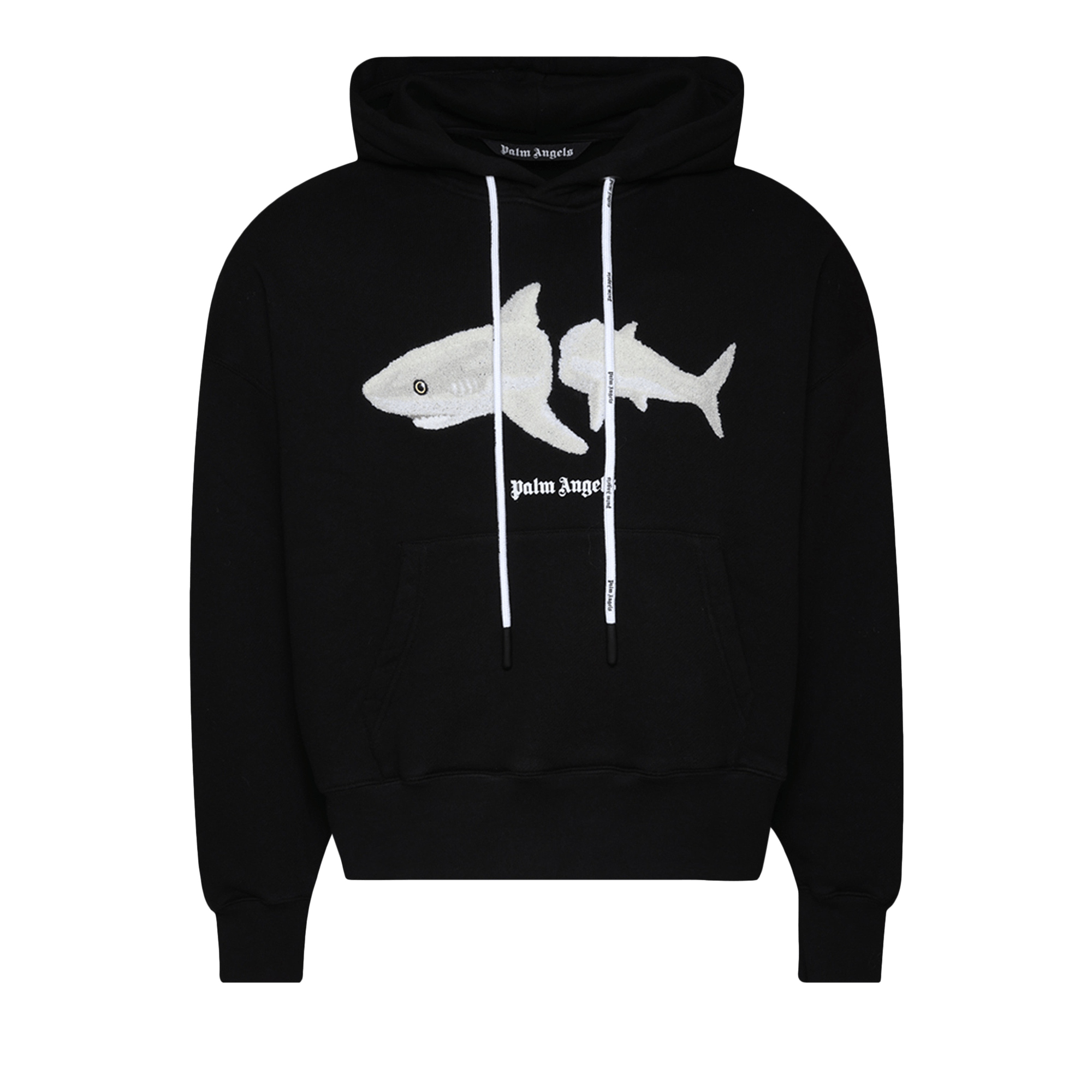 Palm Angels White Shark Hoodie 'Black/White'