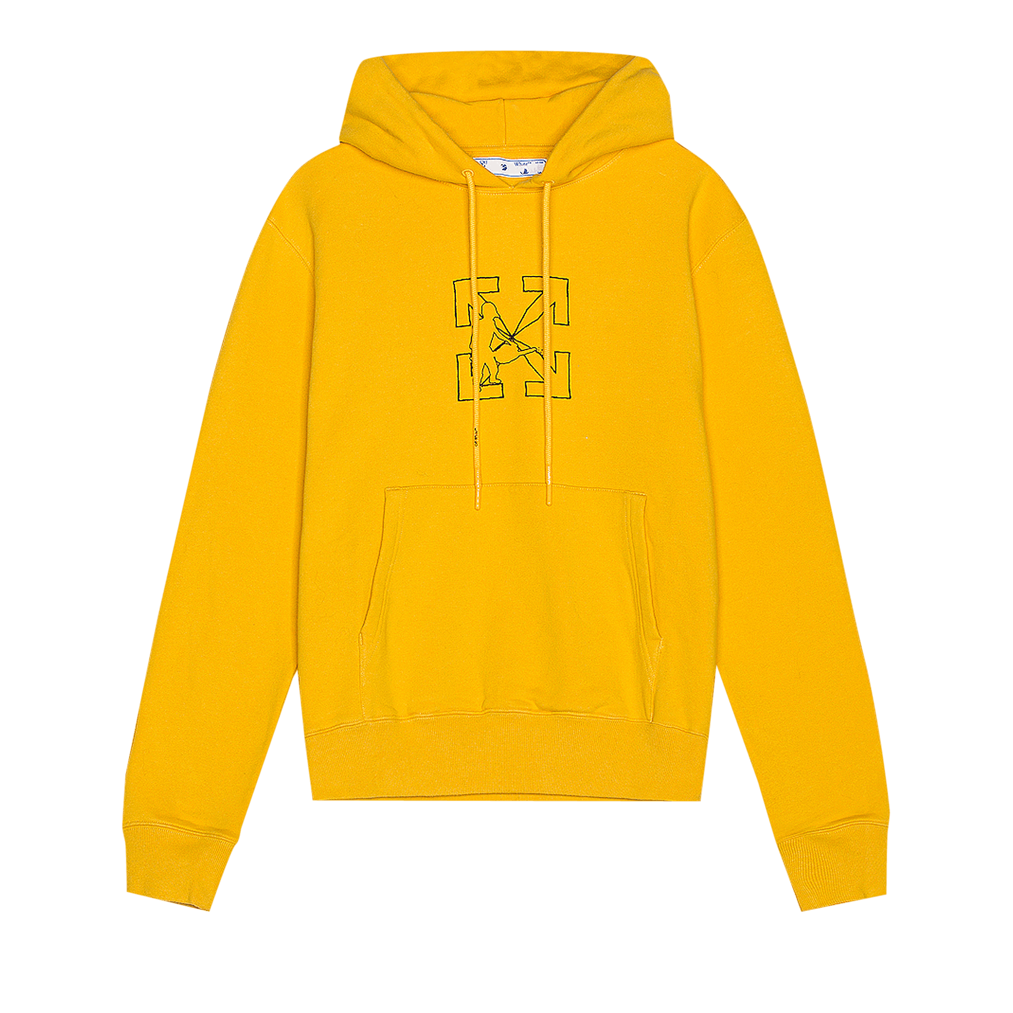Off-White Workers Logo Slim Hoodie 'Yellow/Black'