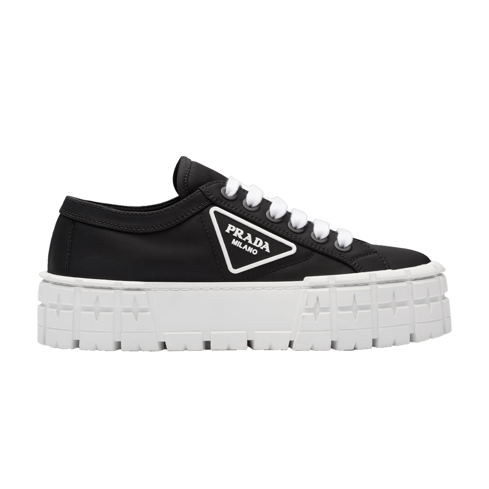 Prada Wmns Gabardine Wheel Platform 'Black White'