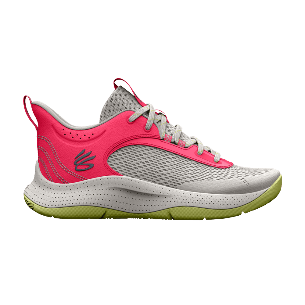 Pre-owned Under Armour Curry 3z6 Gs 'grey Mist Pink Shock'