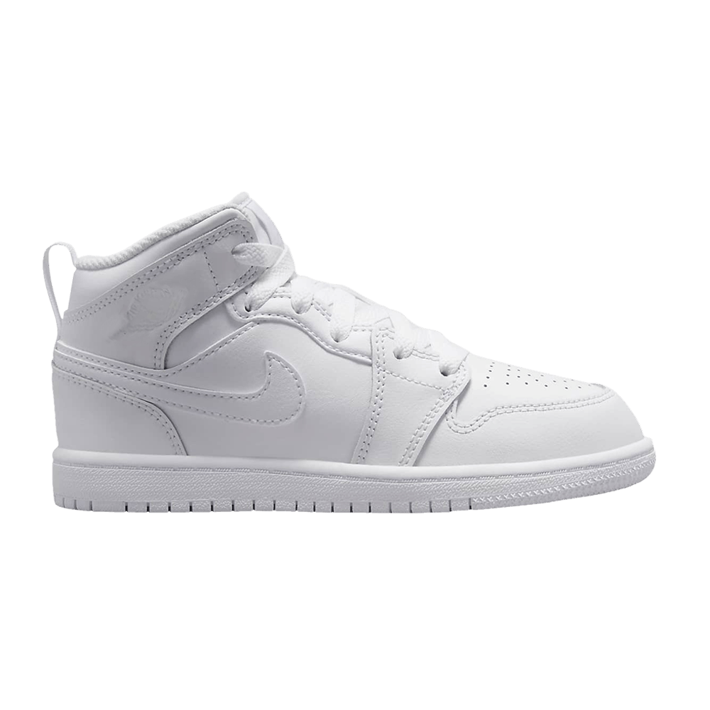 Pre-owned Air Jordan 1 Mid Ps 'triple White' 2023