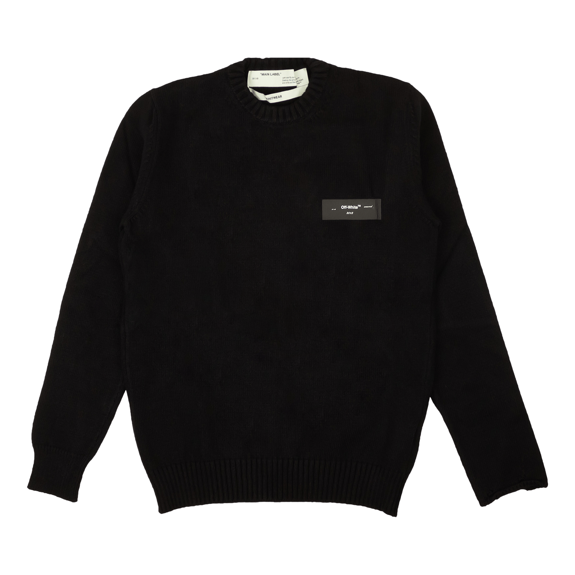 Off-White Logo Knit Crewneck Sweater 'Black'