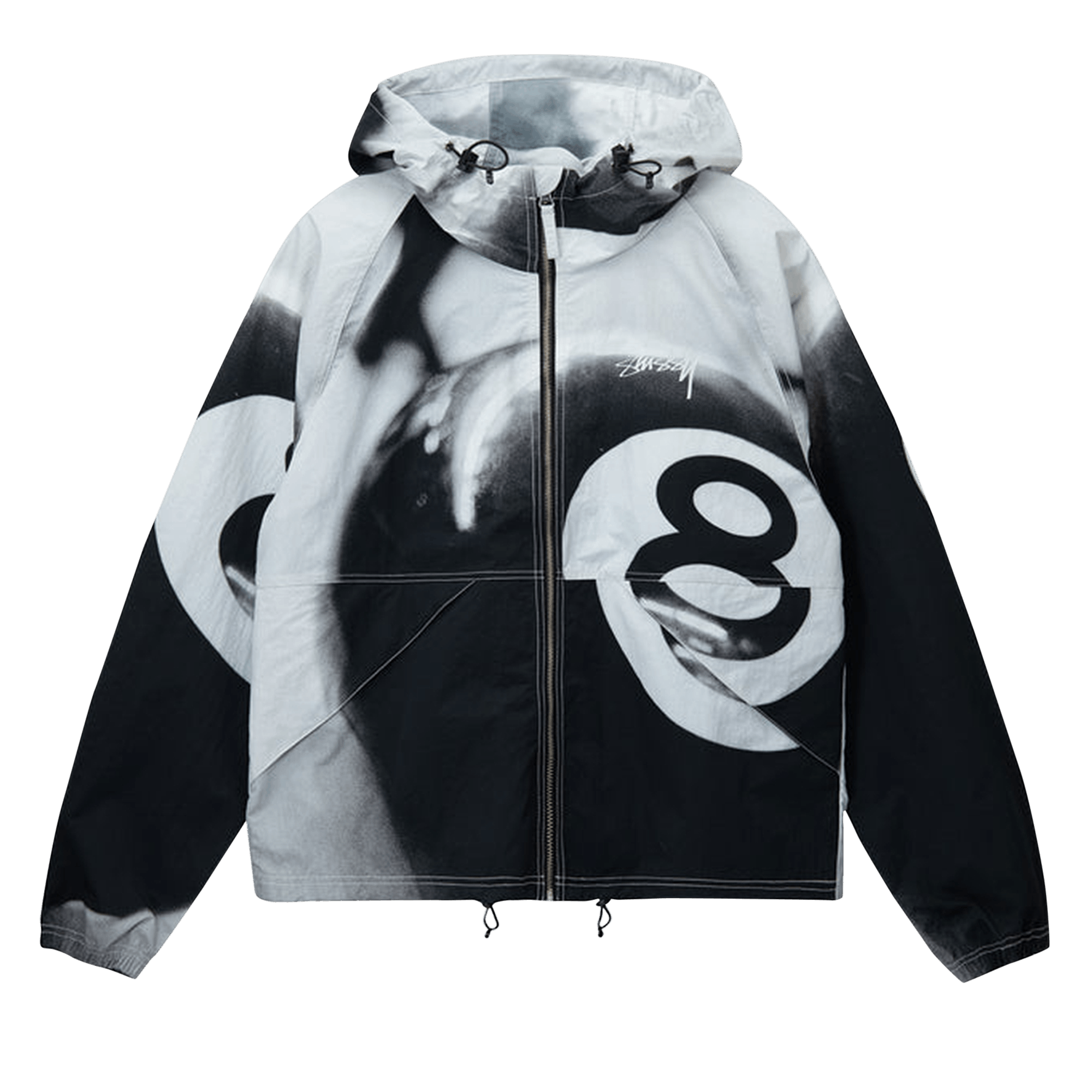 Stussy 8 Ball Beach Shell 'Grayscale'