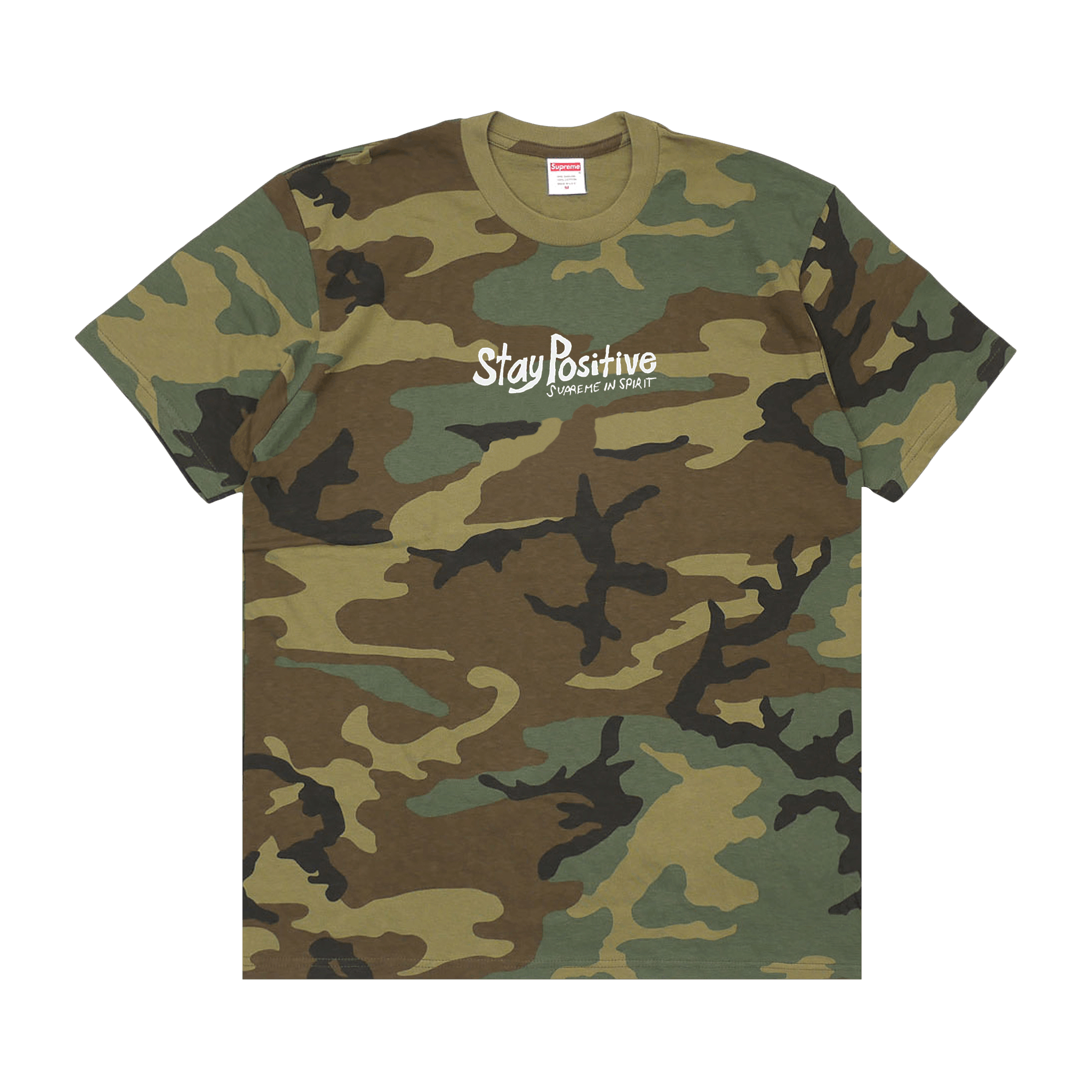 Supreme Stay Positive Tee 'Woodland Camo'