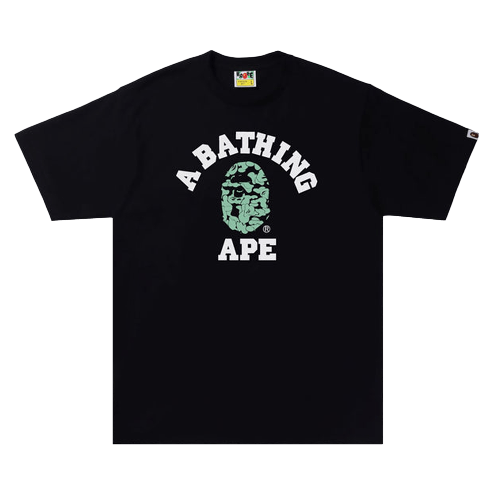 BAPE Text Code Camo College Tee 'Black'
