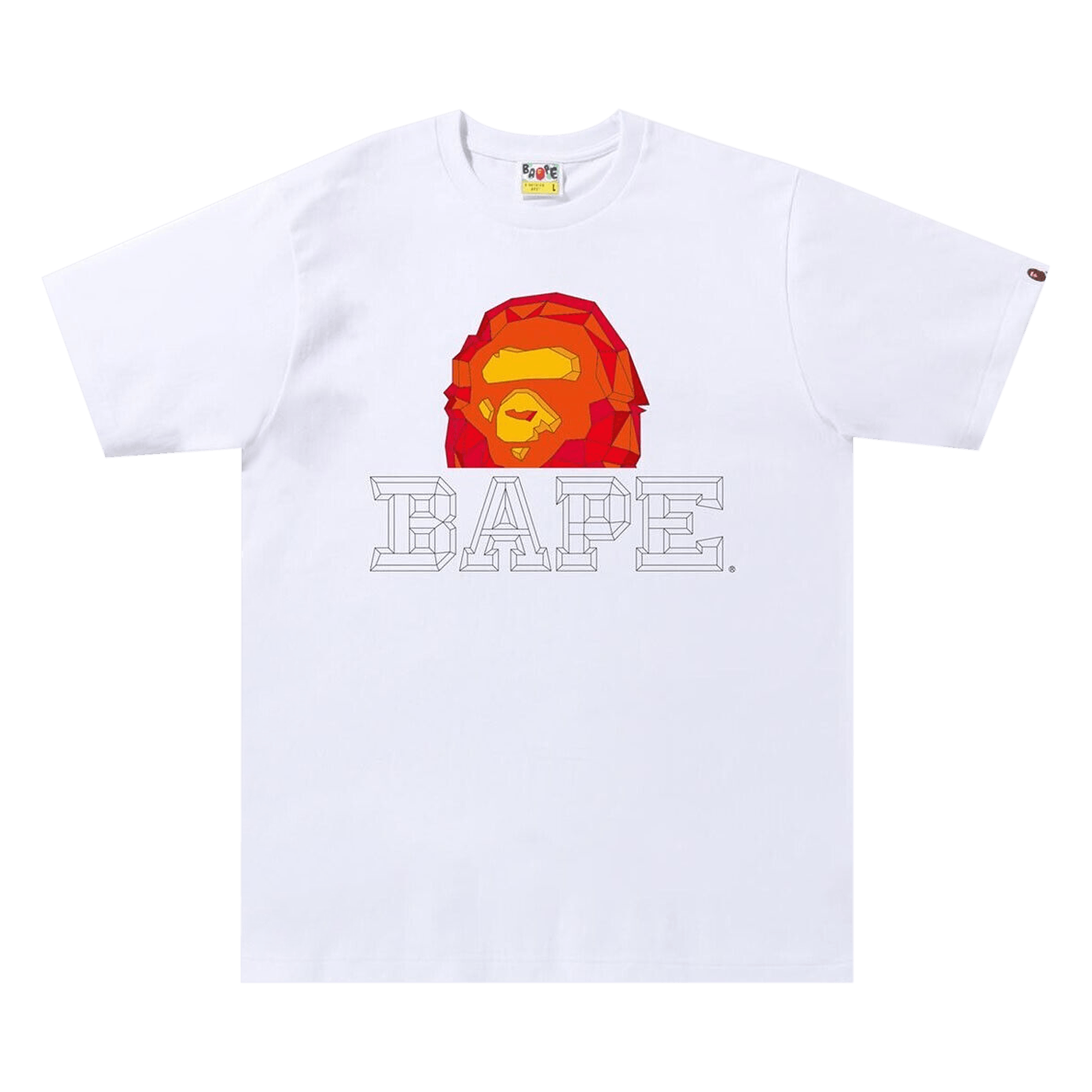 BAPE Polygon Ape Head Tee 'White'