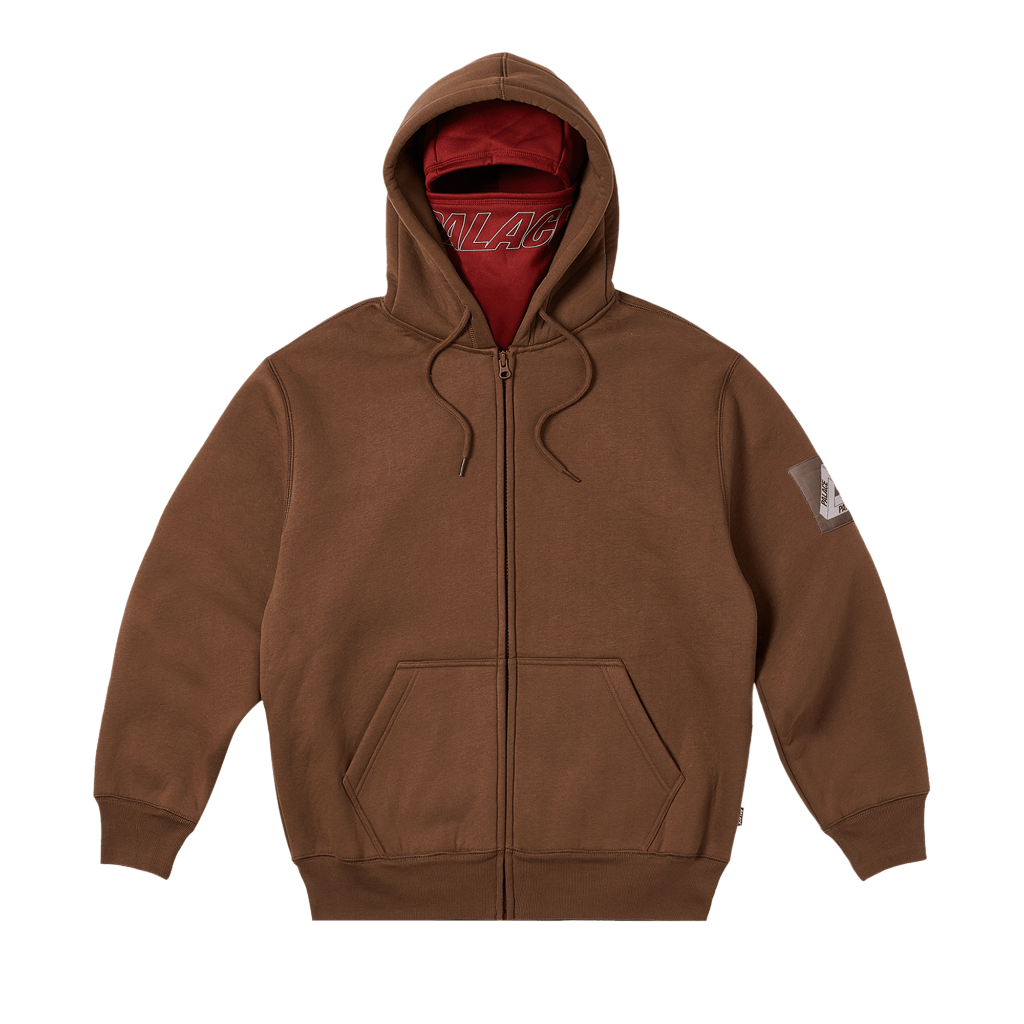 Palace Facemask Shearling Thermal Hood 'Brown'