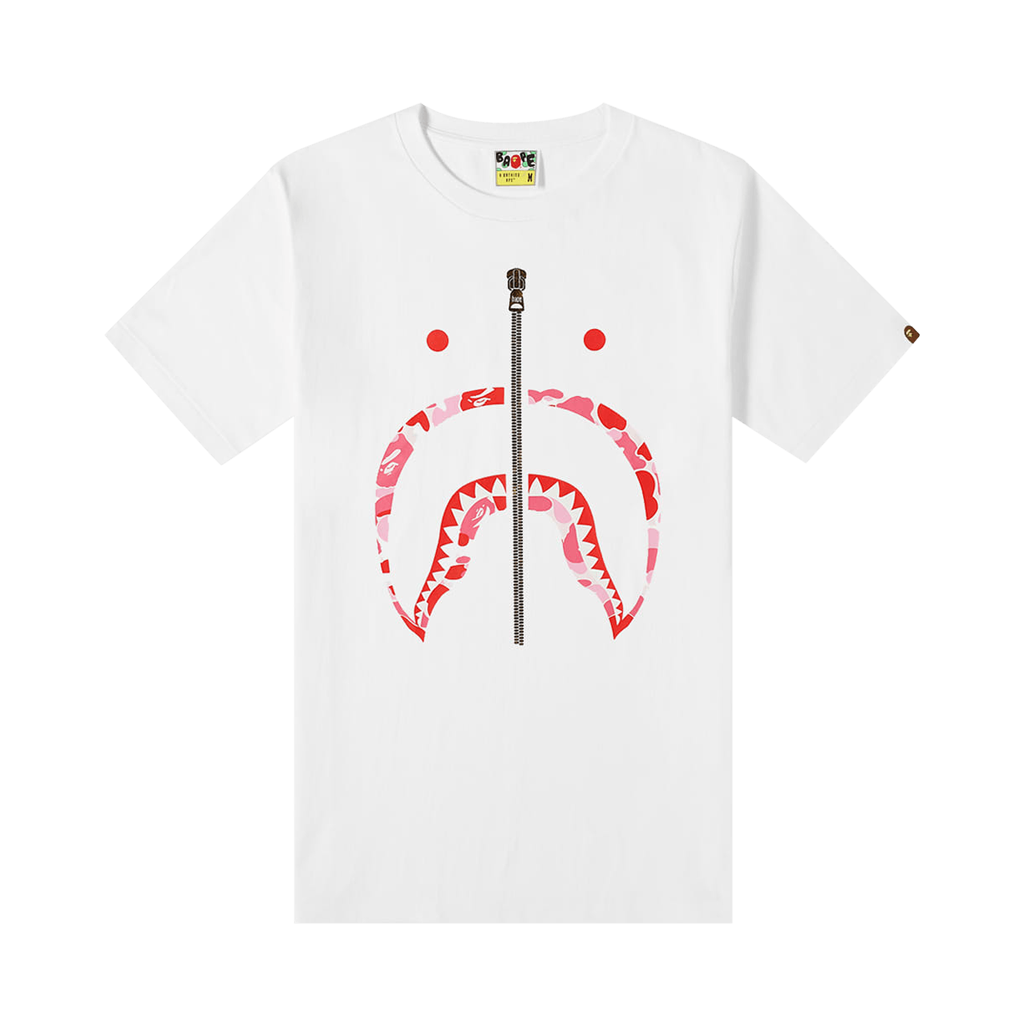BAPE ABC Camo Shark Tee 'White/Pink'