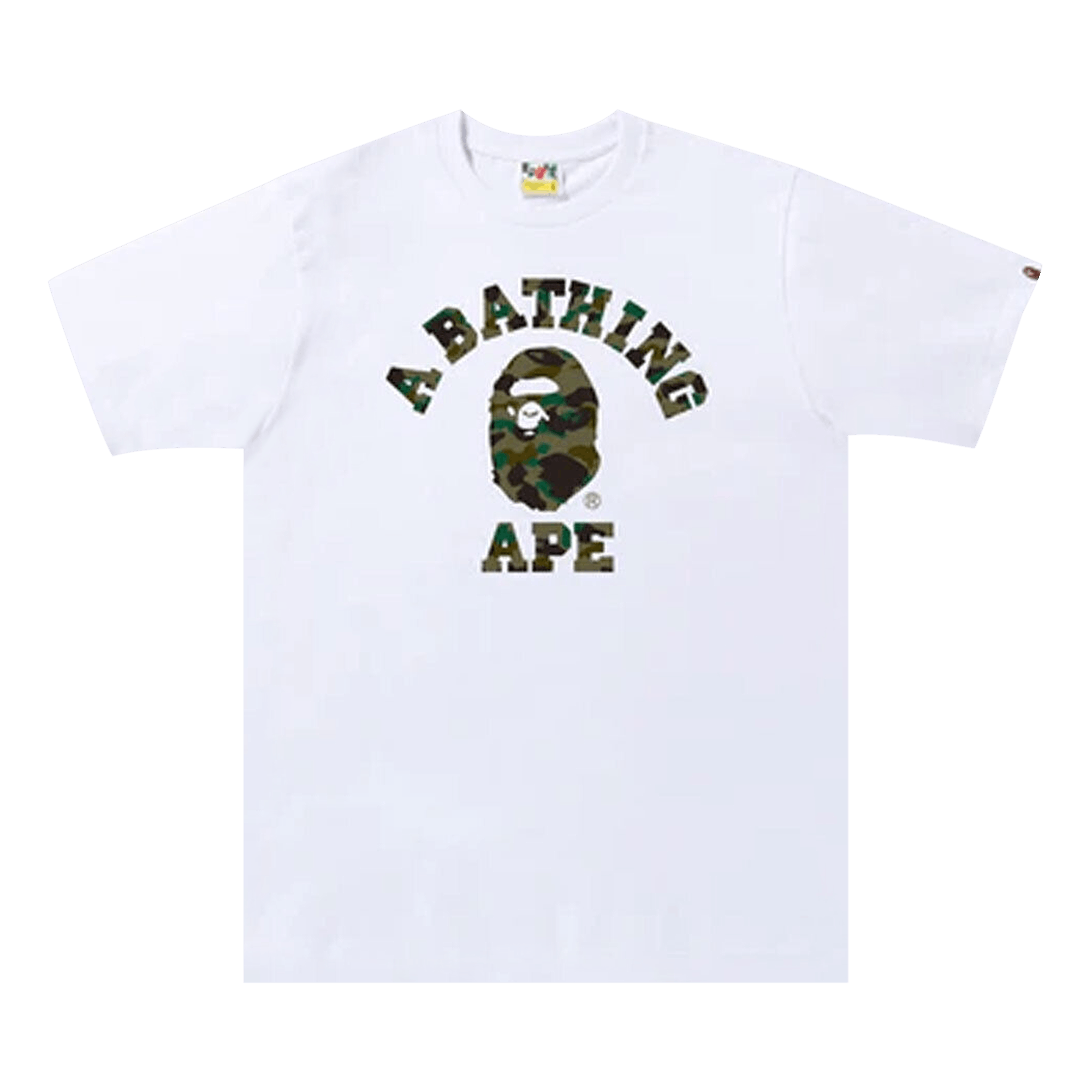 BAPE 1st Camo College Tee 'White/Green'