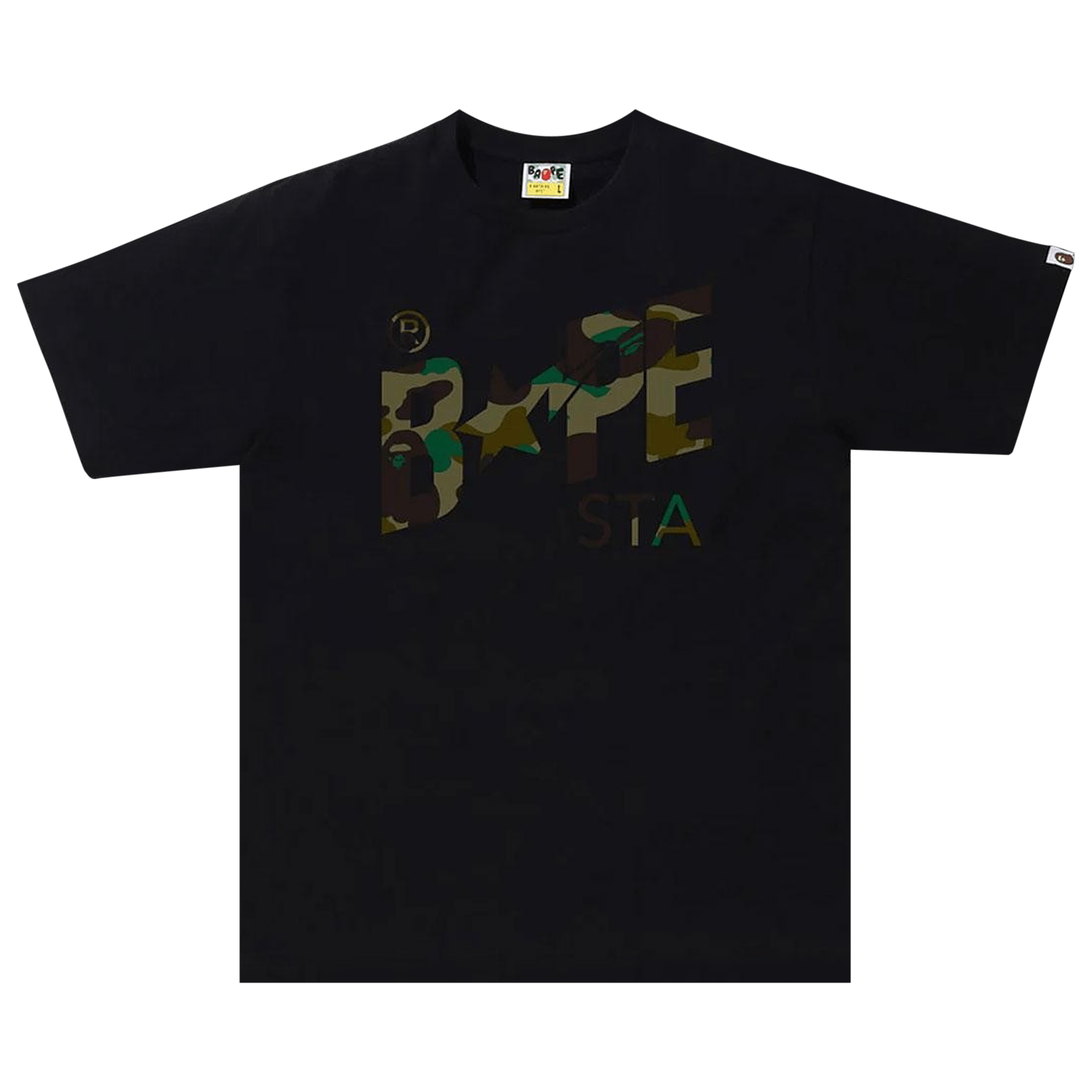 BAPE Sta 1st Camo Logo Tee 'Black/Green'