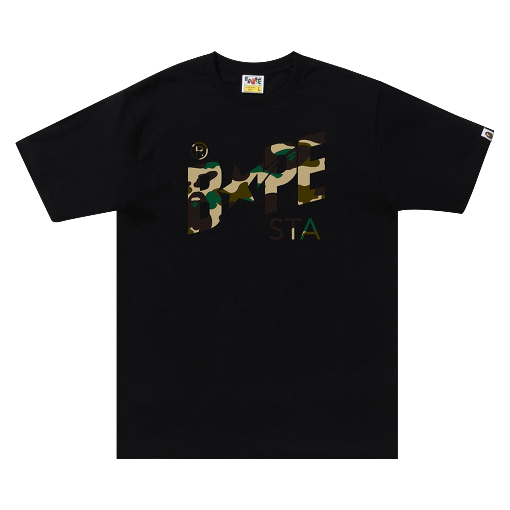 BAPE Sta 1st Camo Logo Tee 'Black/Yellow'