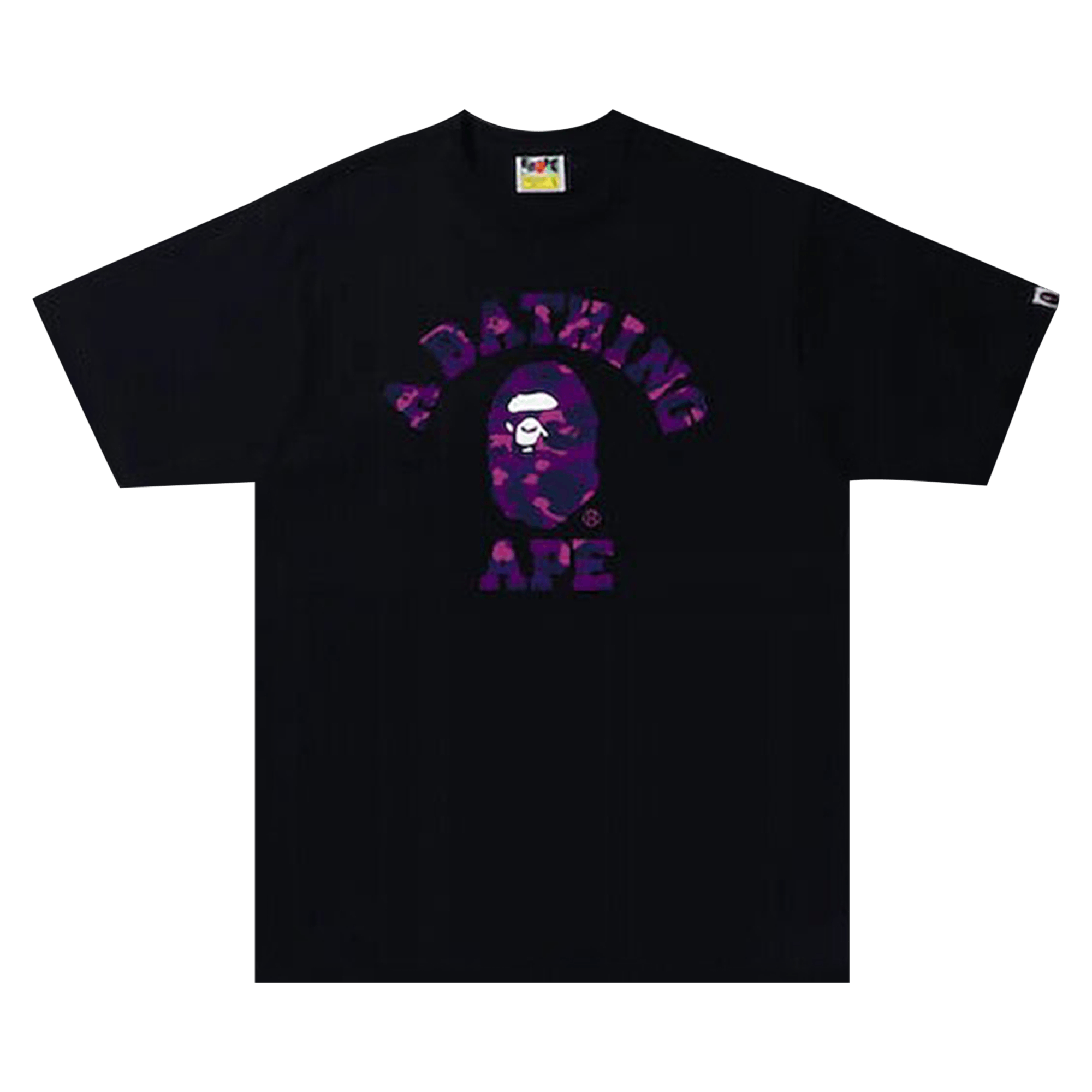 BAPE Color Camo College Tee 'Black/Purple'