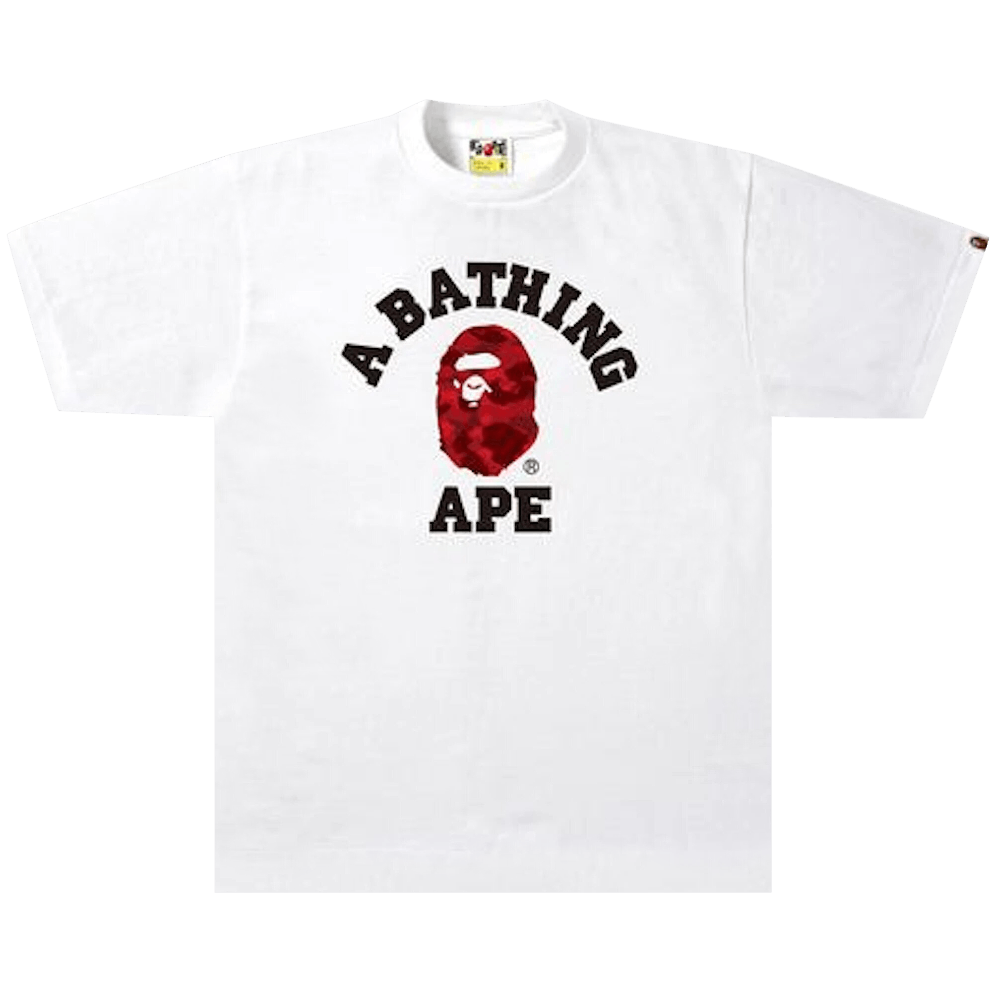 BAPE Color Camo College Tee 'White/Red'