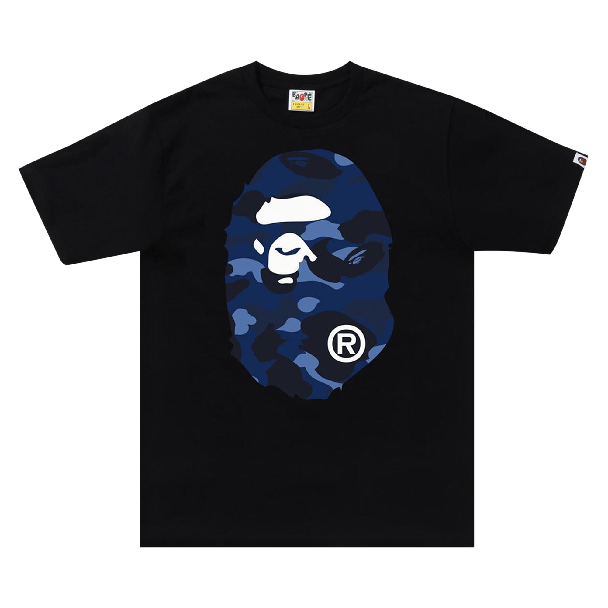 BAPE Color Camo Big Ape Head Tee 'Black/Navy'
