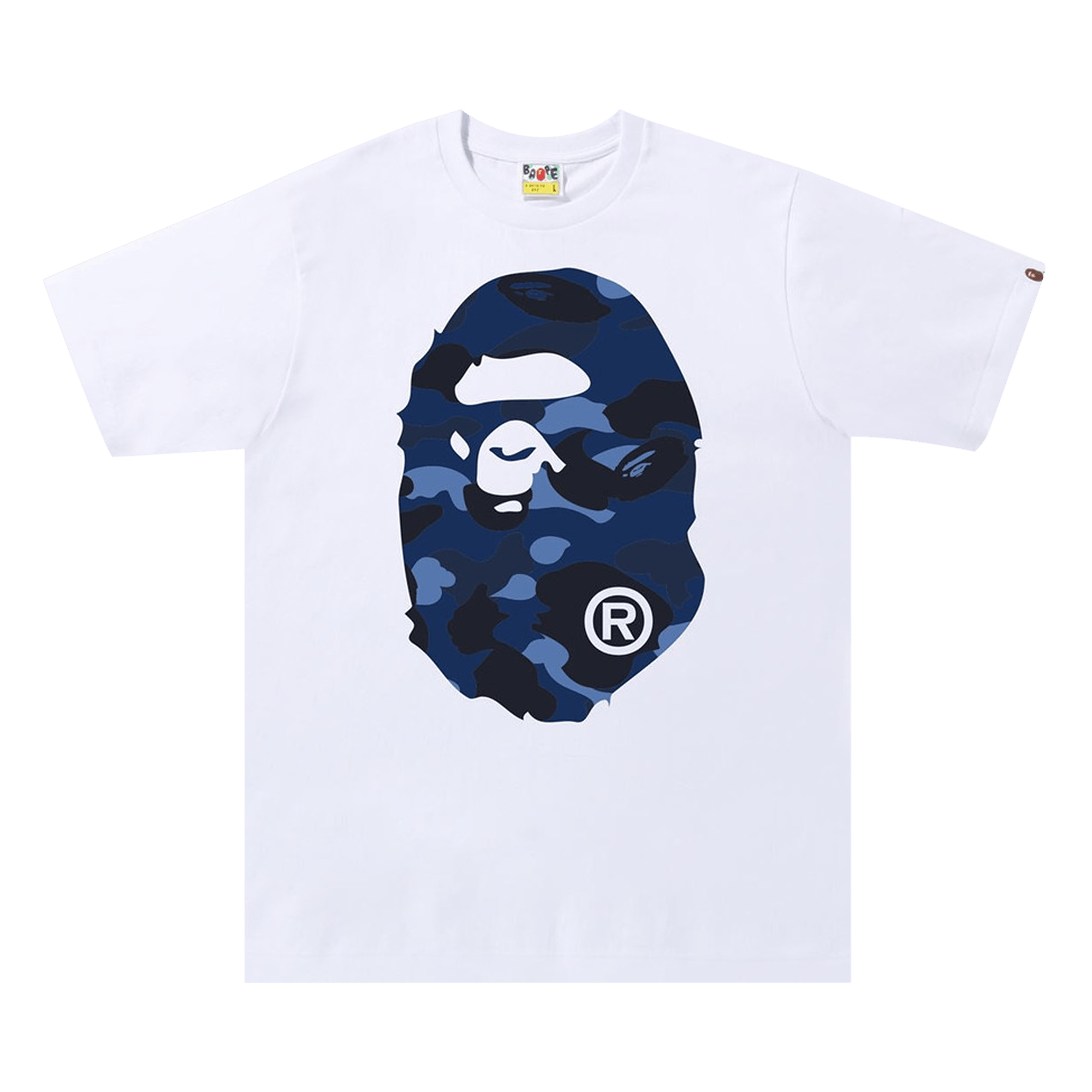 BAPE Color Camo Big Ape Head Tee 'White/Navy'