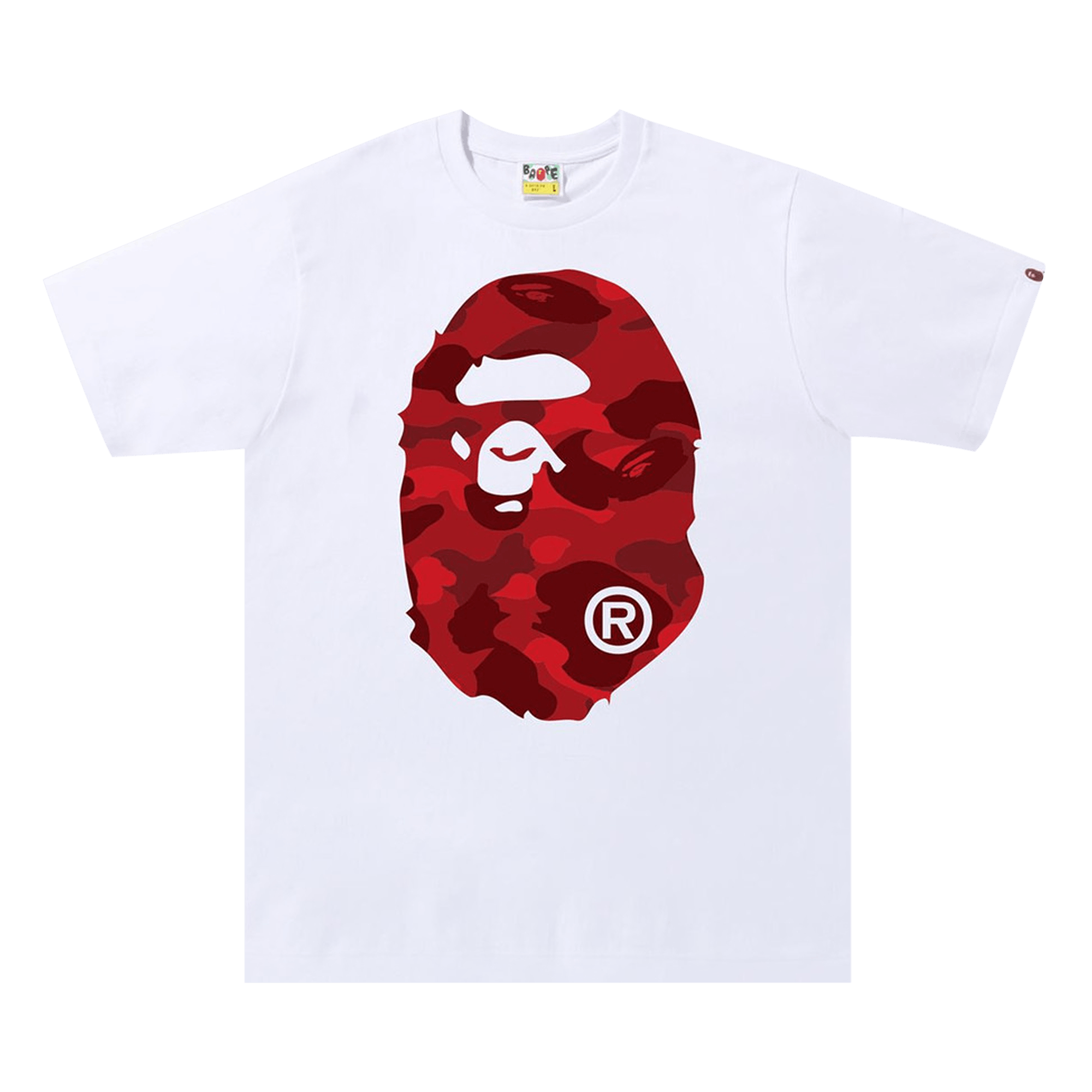 BAPE Color Camo Big Ape Head Tee 'White/Red'