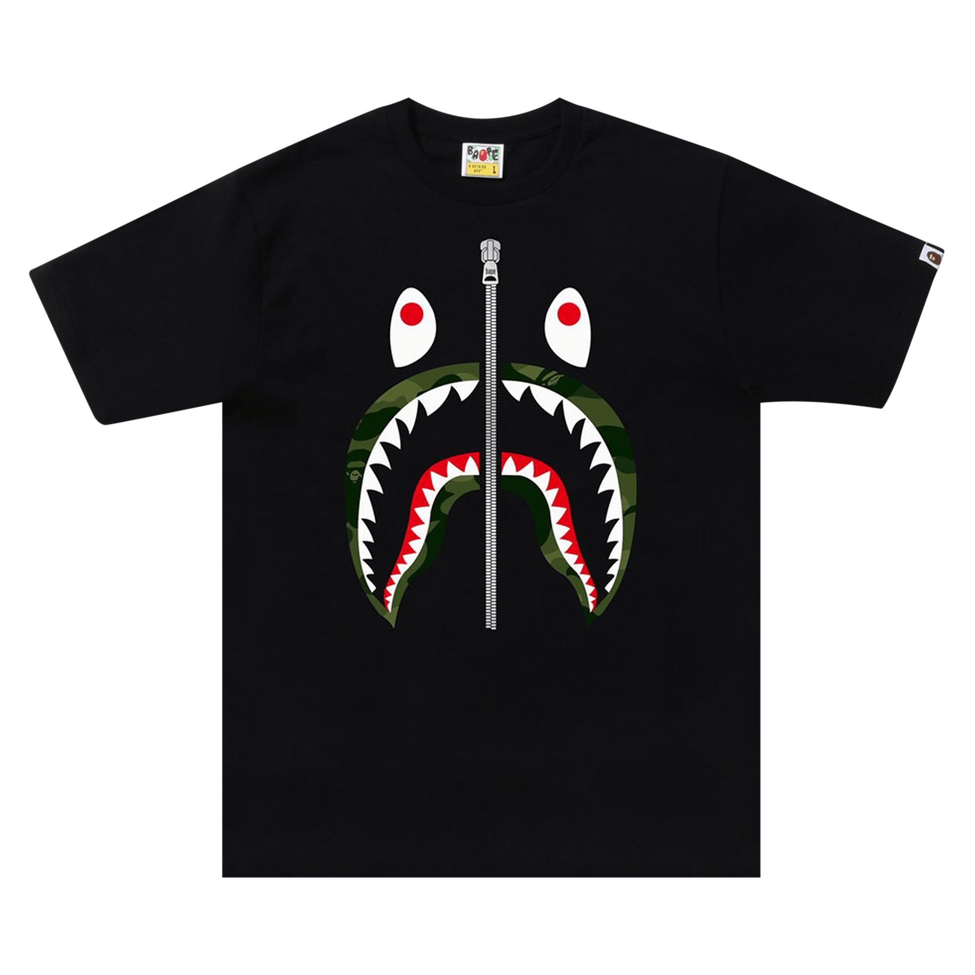 BAPE Color Camo Shark Tee 'Black/Green'