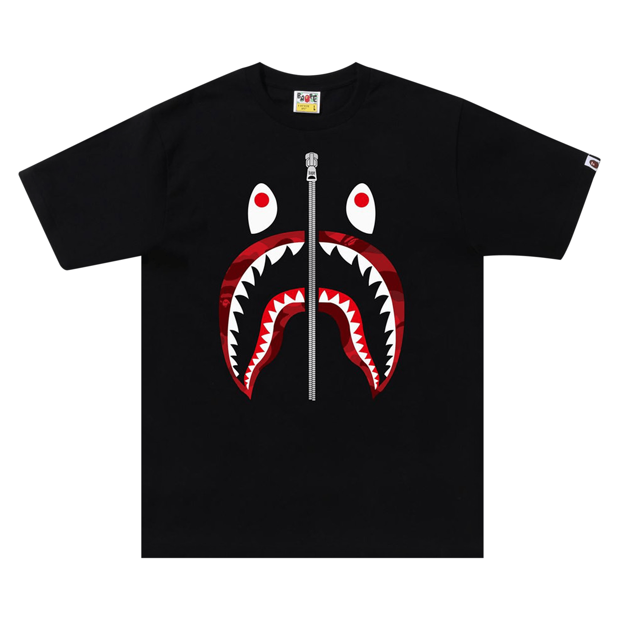 BAPE Color Camo Shark Tee 'Black/Red'