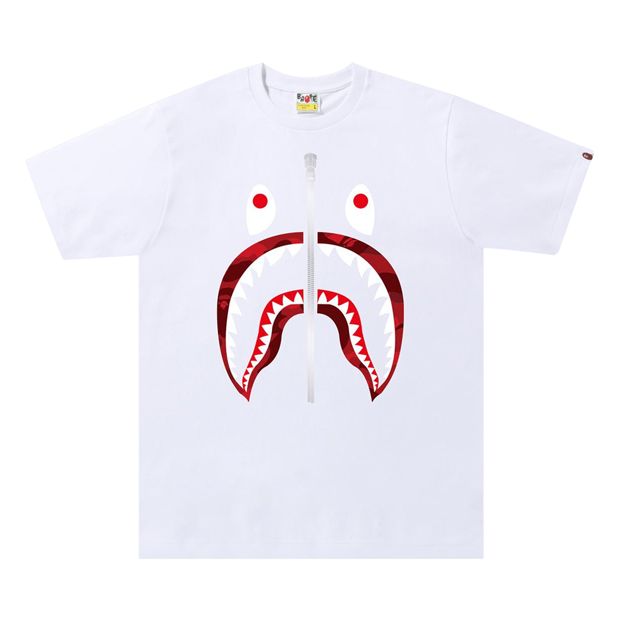 BAPE Color Camo Shark Tee 'White/Red'