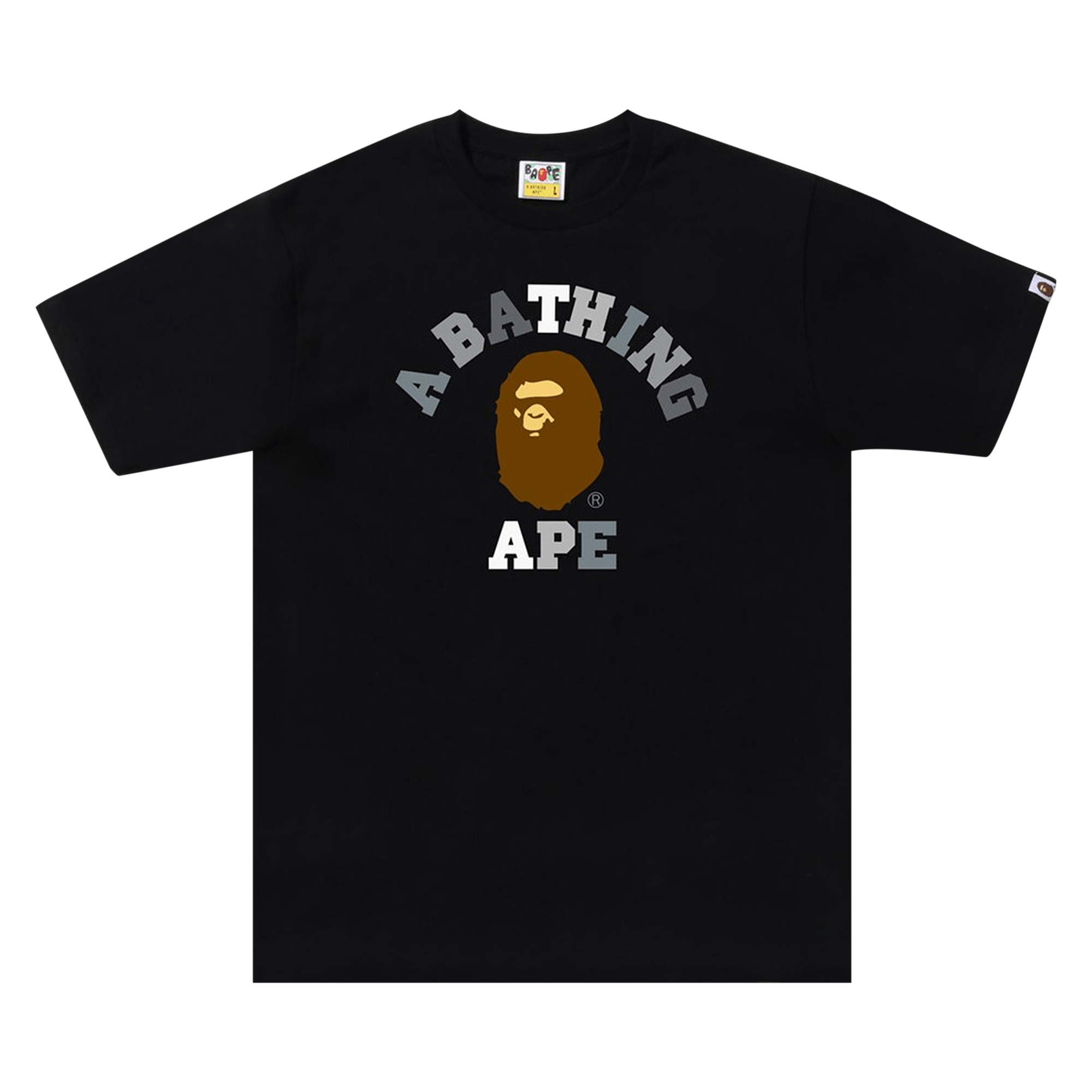 BAPE Colors College Tee 'Black/Black'