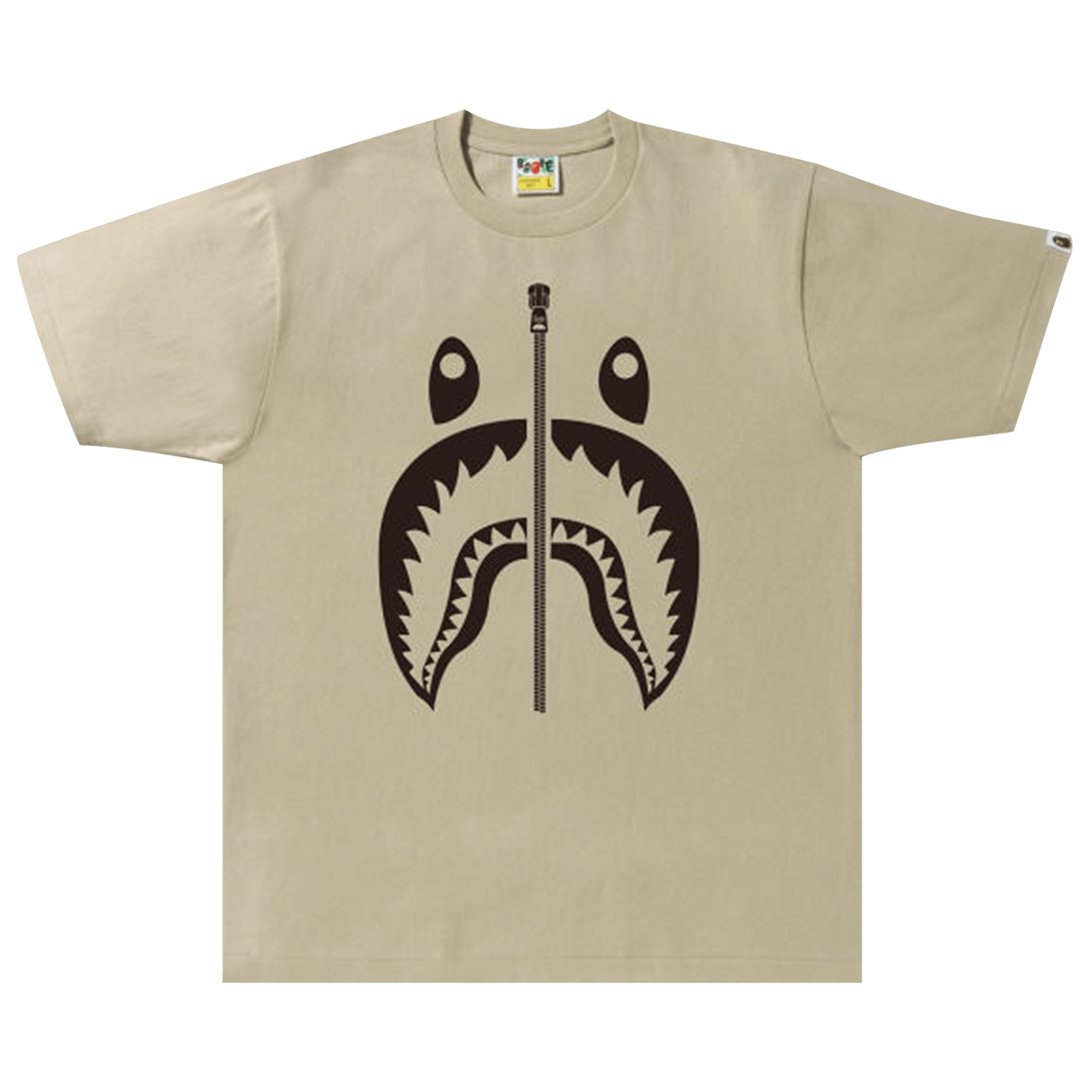 BAPE Bicolor Shark Tee 'Beige'