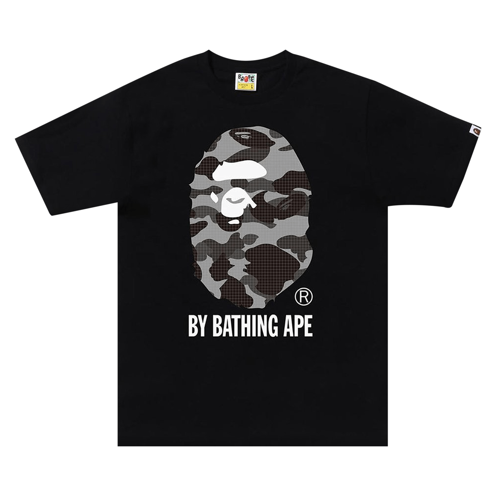 BAPE Grid Camo By A Bathing Ape Tee 'Black/Black'