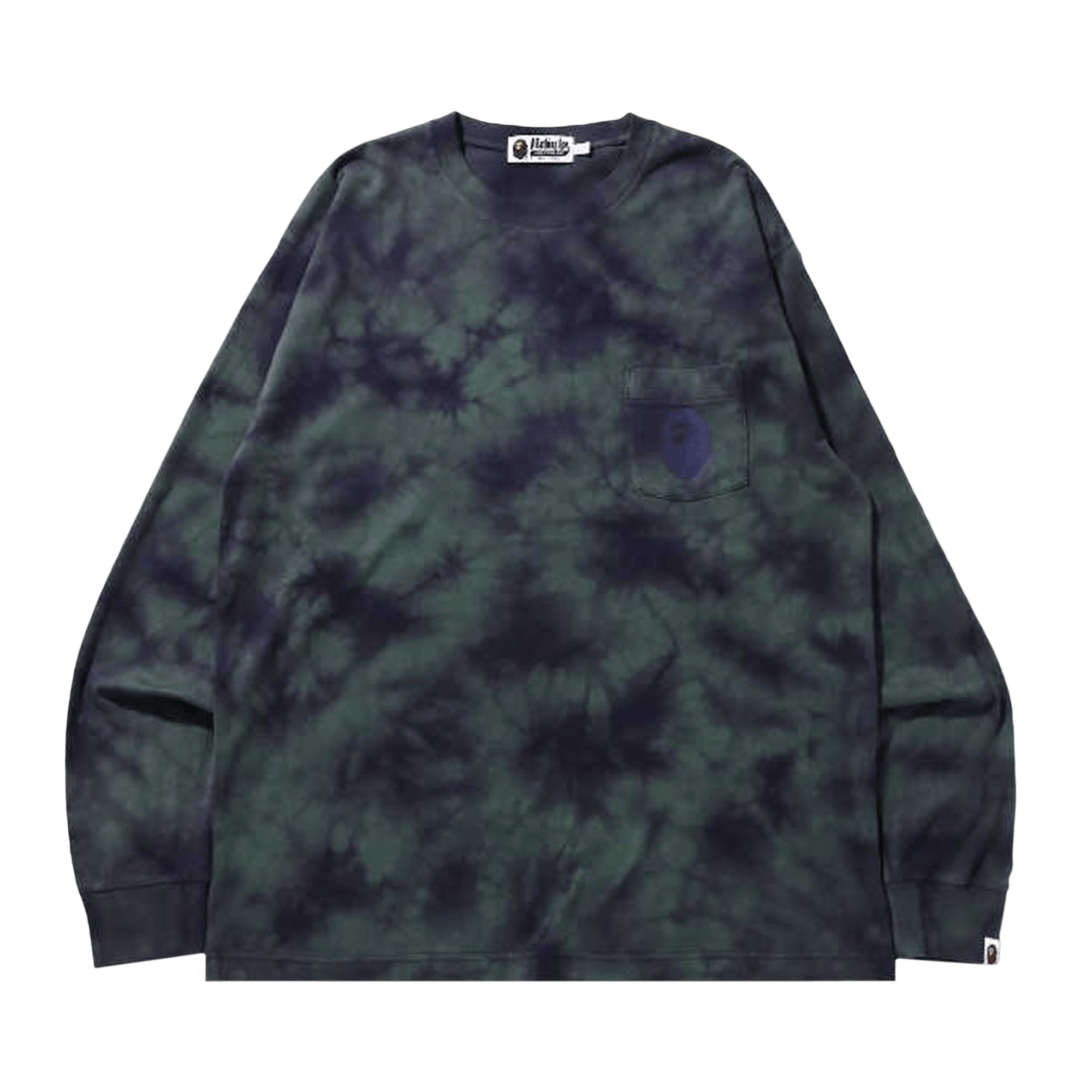 BAPE Tie Dye One Point Pocket Relaxed Fit Long-Sleeve Tee 'Purple'