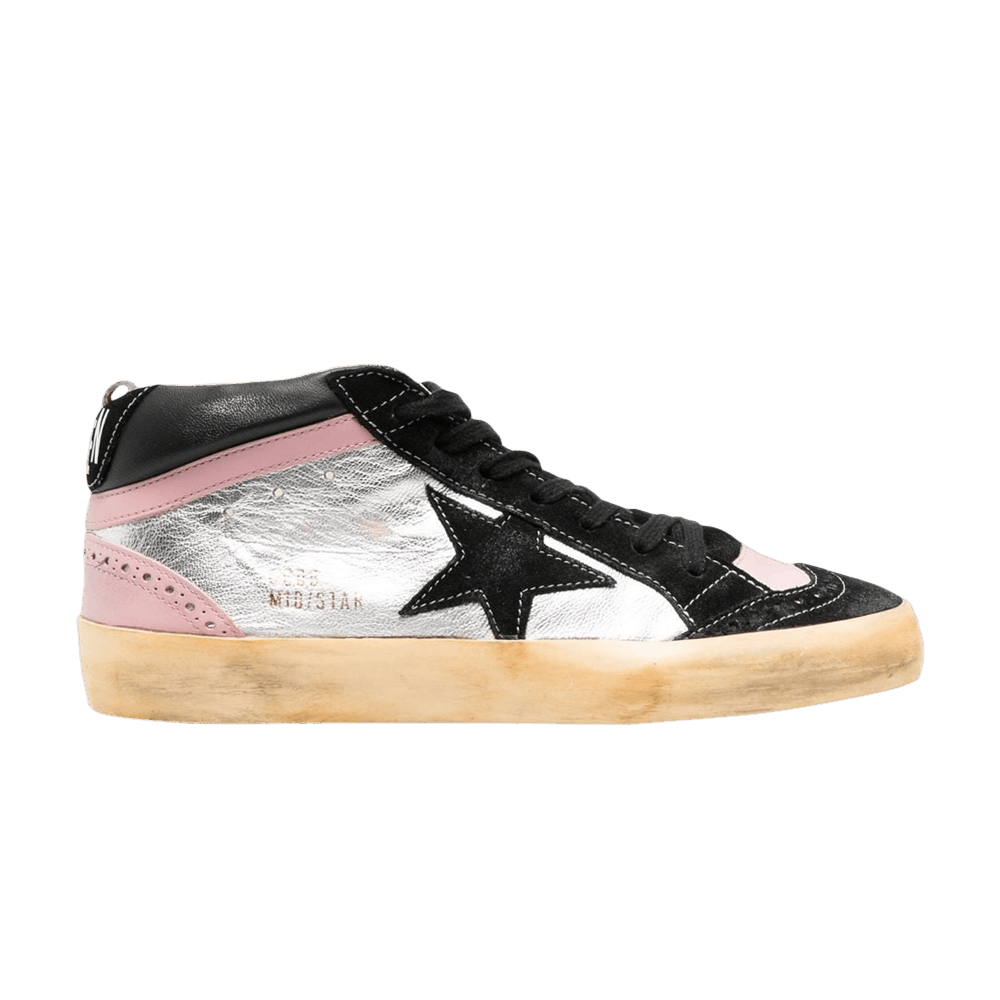 Golden Goose Wmns Mid Star 'Black Silver Pink'
