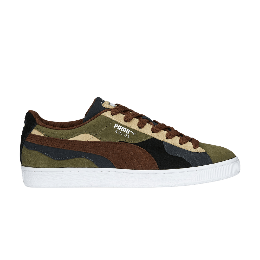 Pre-owned Puma Suede 'camowave - Olive Chestnut Brown' In Green