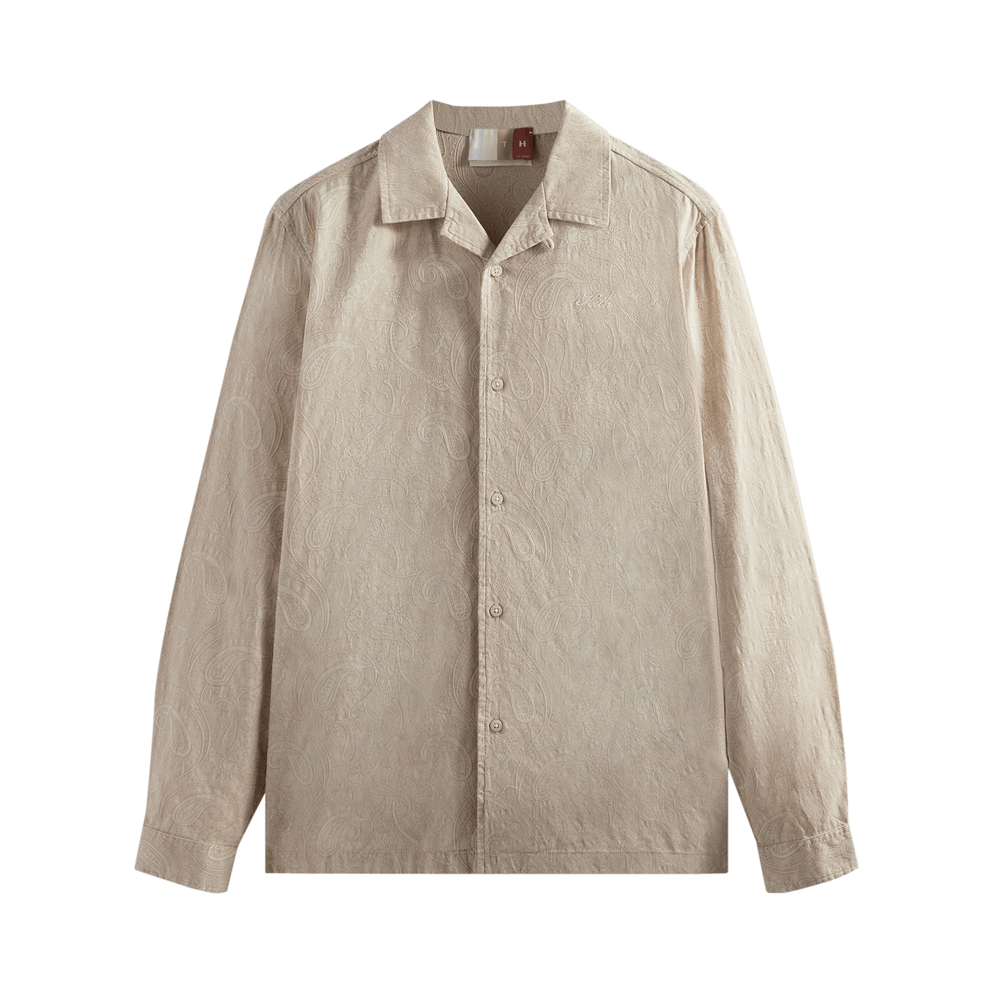 Kith Paisley Jacquard Thompson Camp Collar Shirt 'Veil'