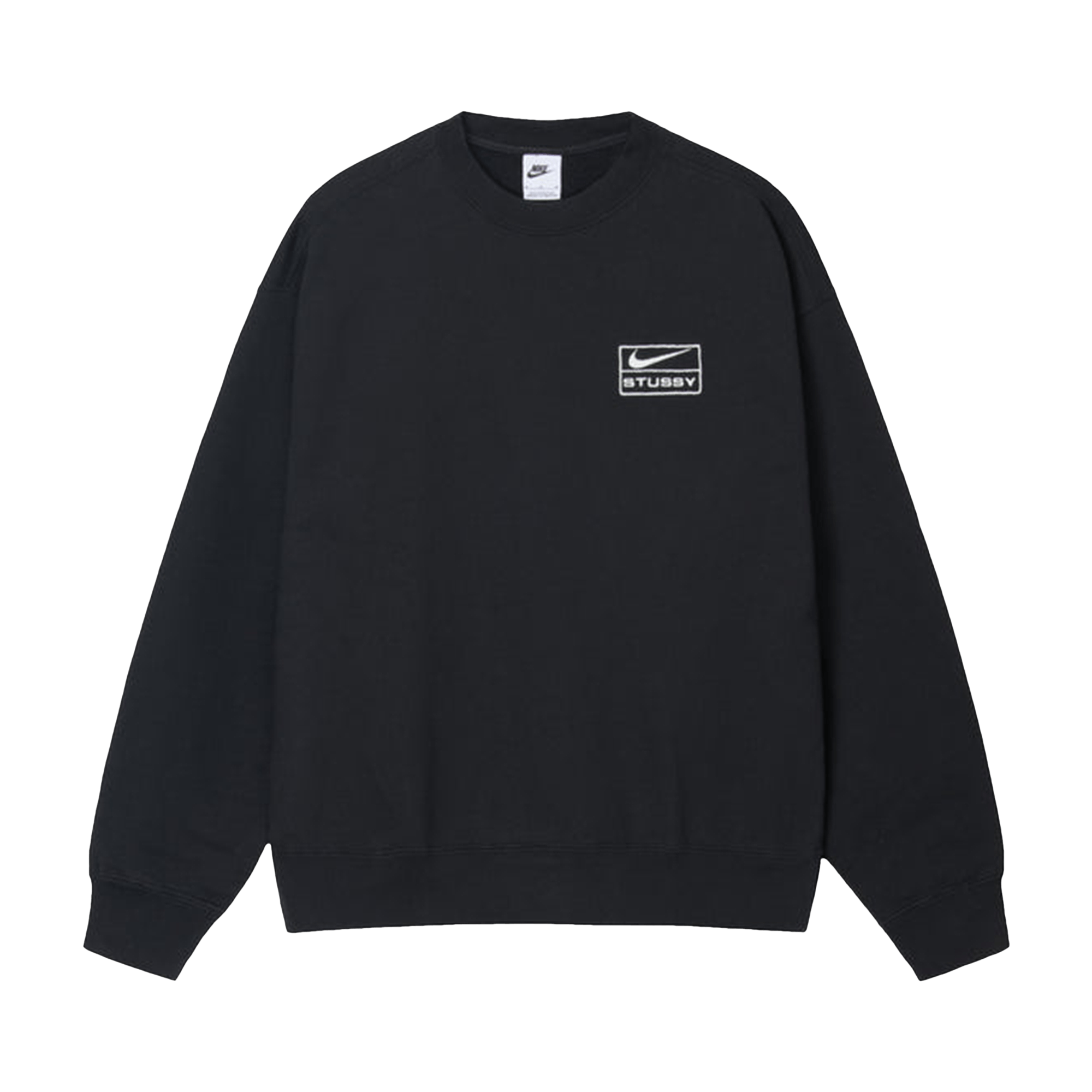 Stussy x Nike Acid Wash Fleece Crew 'Black'